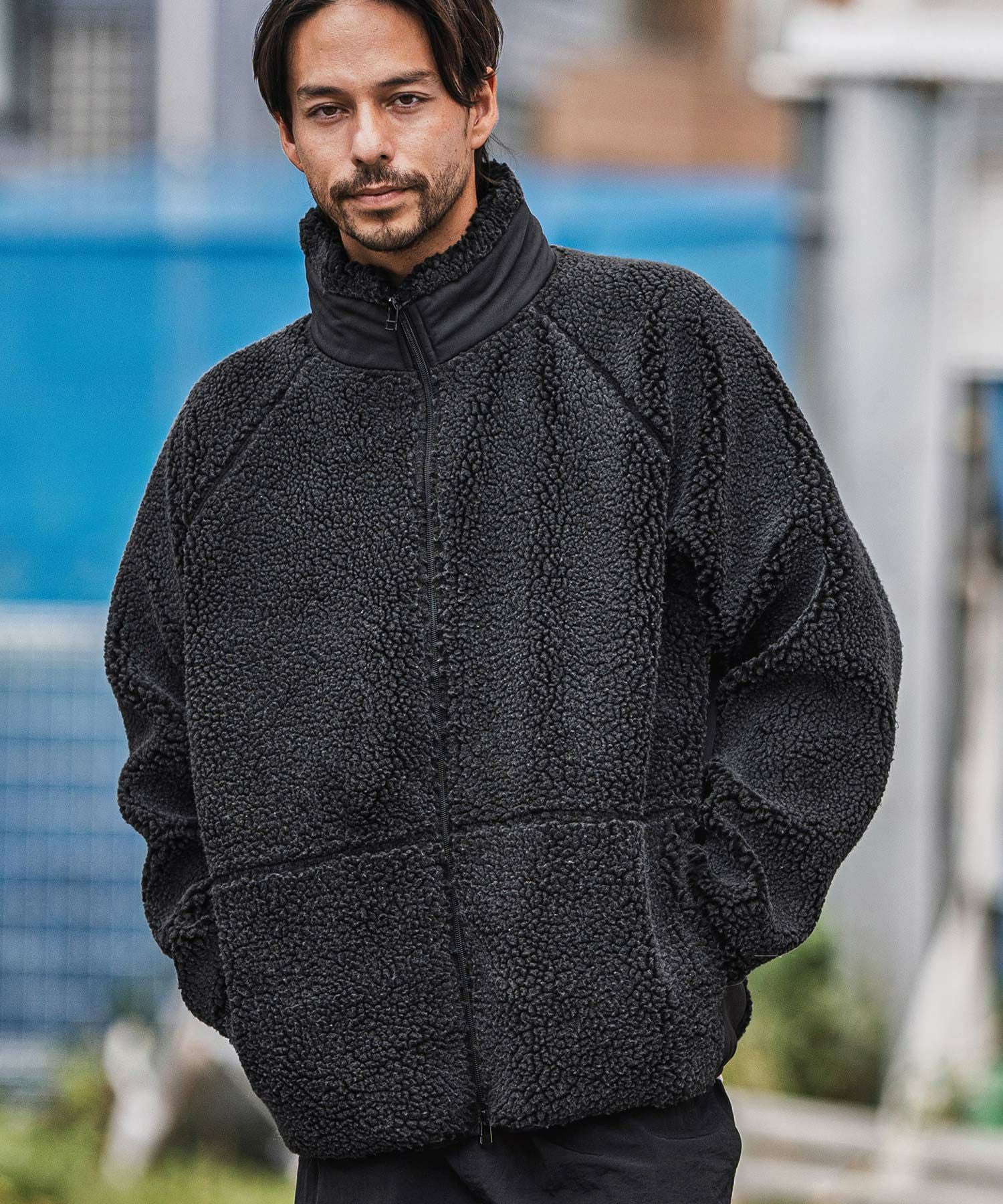 50%OFF【CAMBIO(カンビオ)】Vintage Like Boa Fleece Zip Jacket ボア