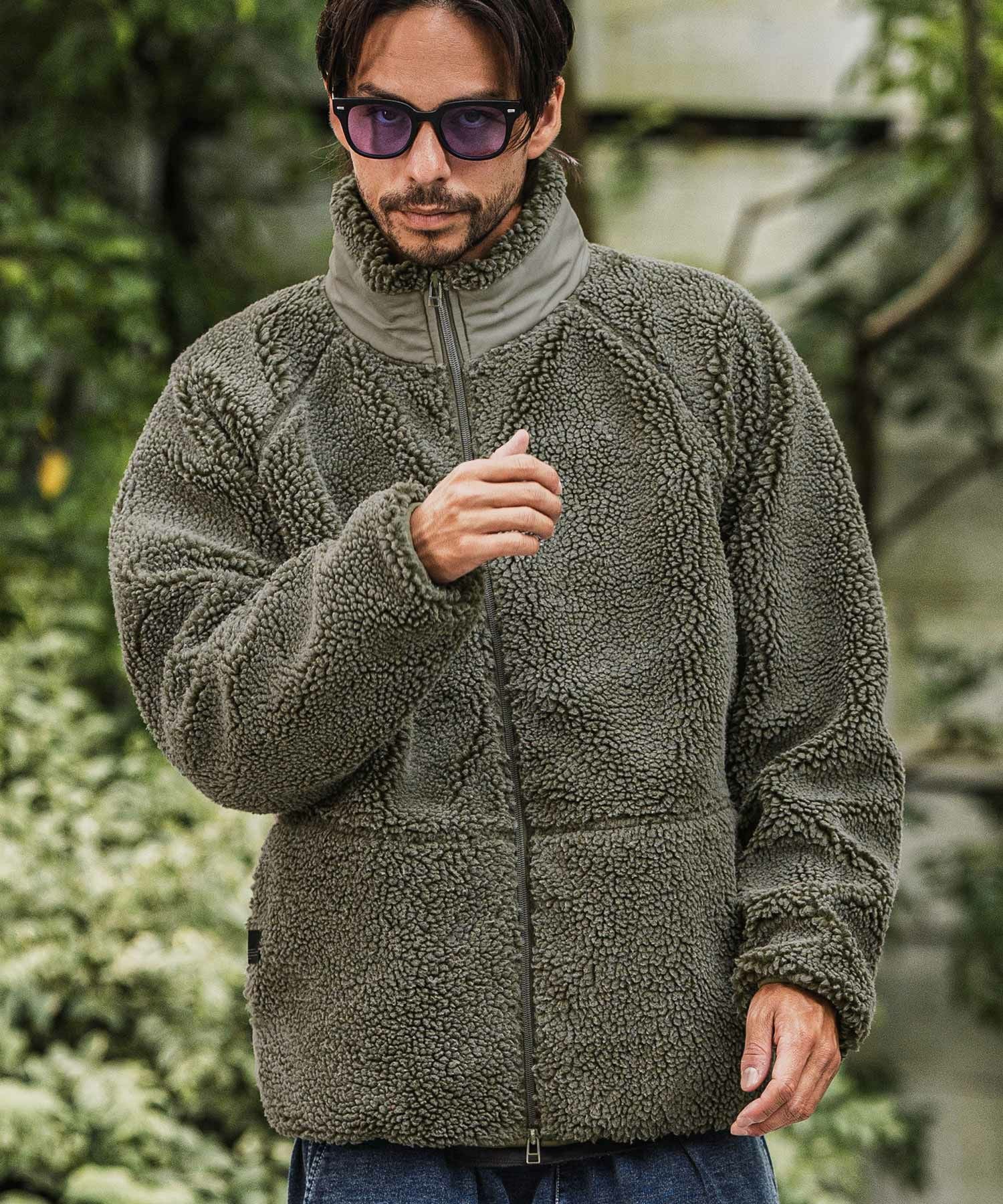 50%OFF【CAMBIO(カンビオ)】Vintage Like Boa Fleece Zip Jacket ボア