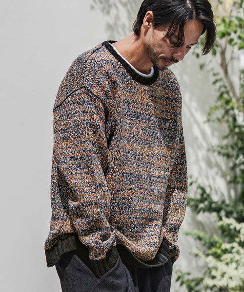 CAMBIO(カンビオ)】Fringe Jacquard Knit Pullover ニット(PF-252-014 