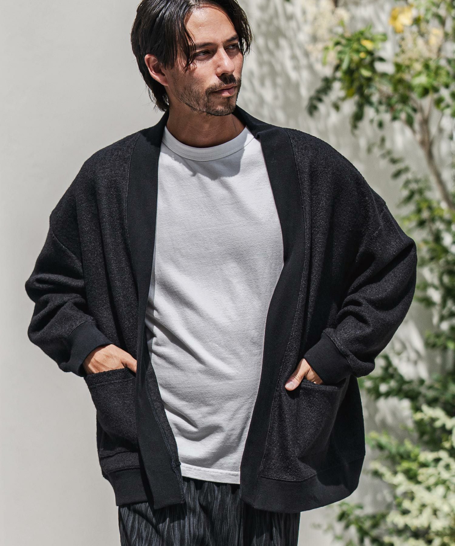 30%OFF【CAMBIO(カンビオ)】ボタンレスニットソーカーディガン(CMB