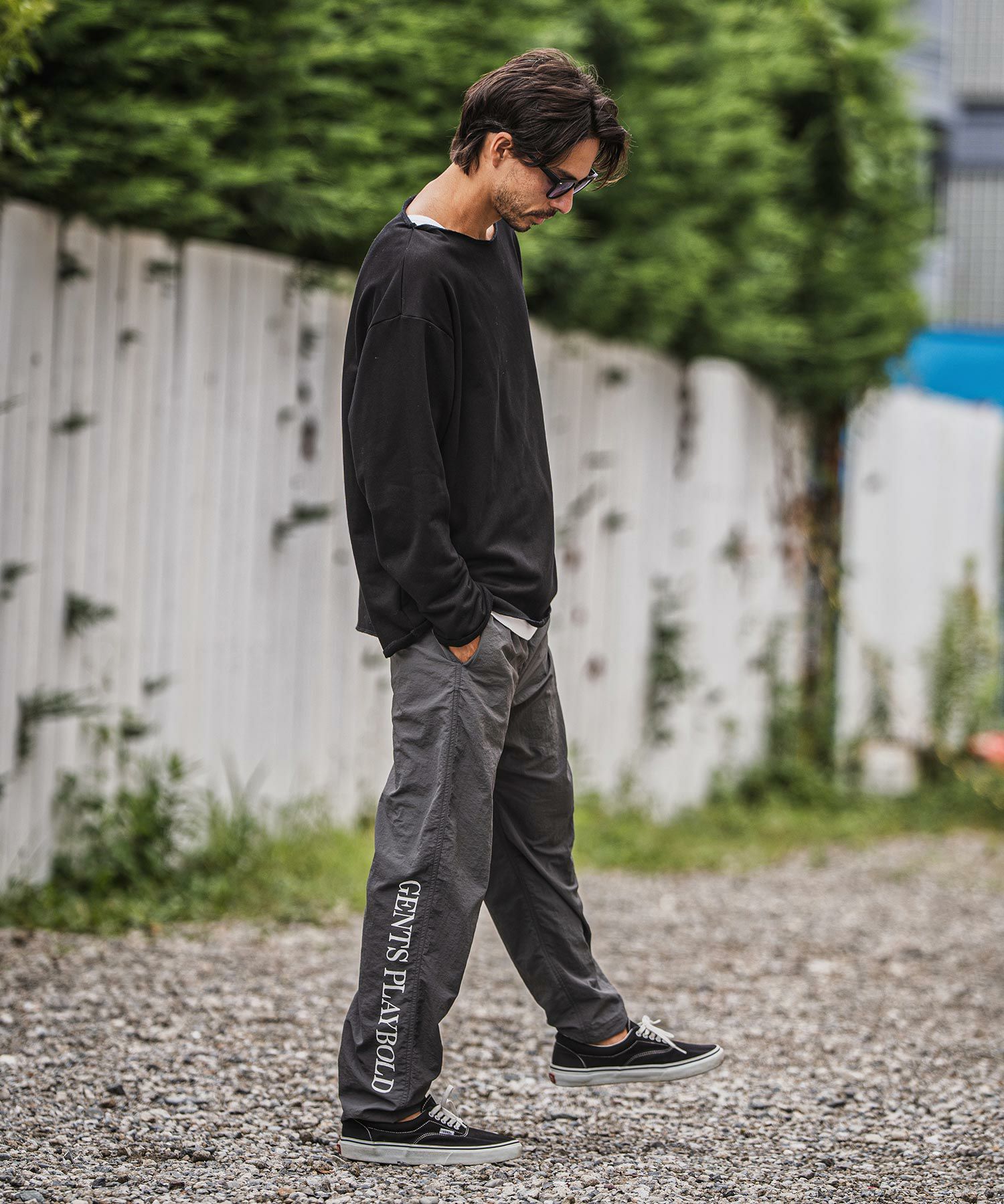 mschf NECK KNIT お取置き中 MSCHF] V-NECK PULL OVER KNIT TOP_LIGHT PINK GREY ミスチーフ 正規品