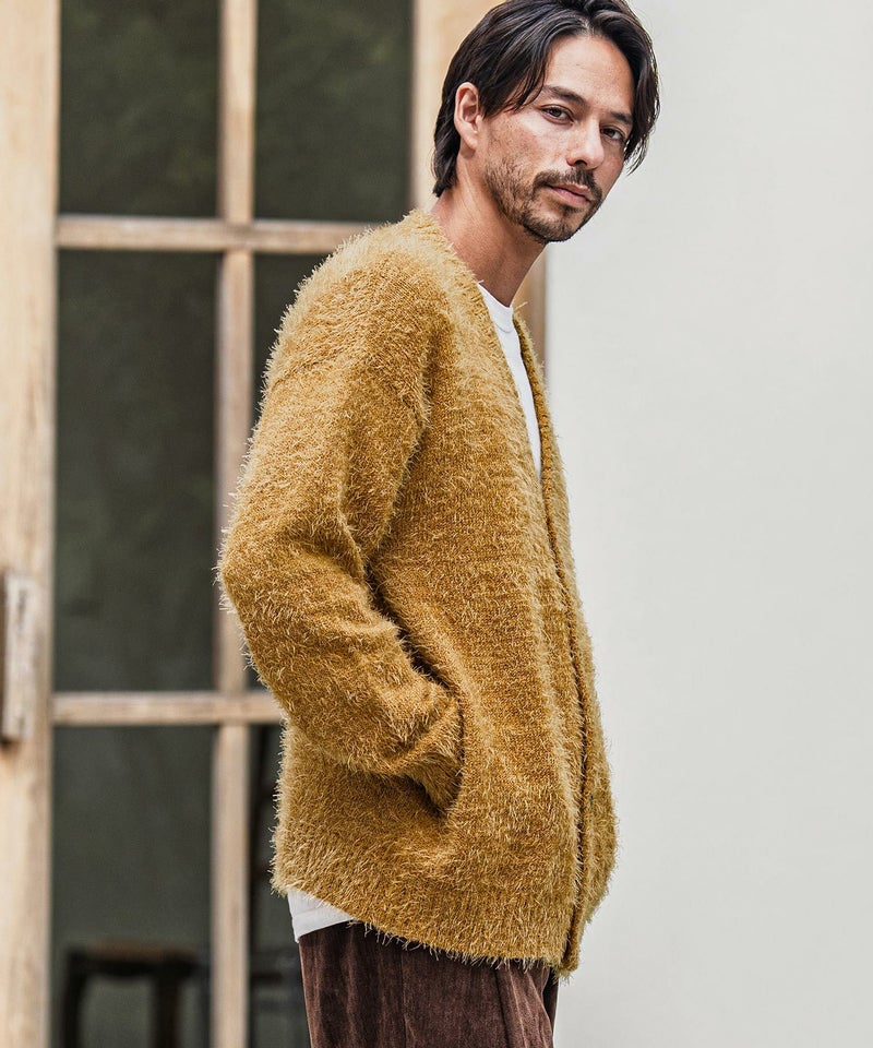 CAMBIO(カンビオ)】Minimal Shaggy Knit Cardigan シャギーニット 