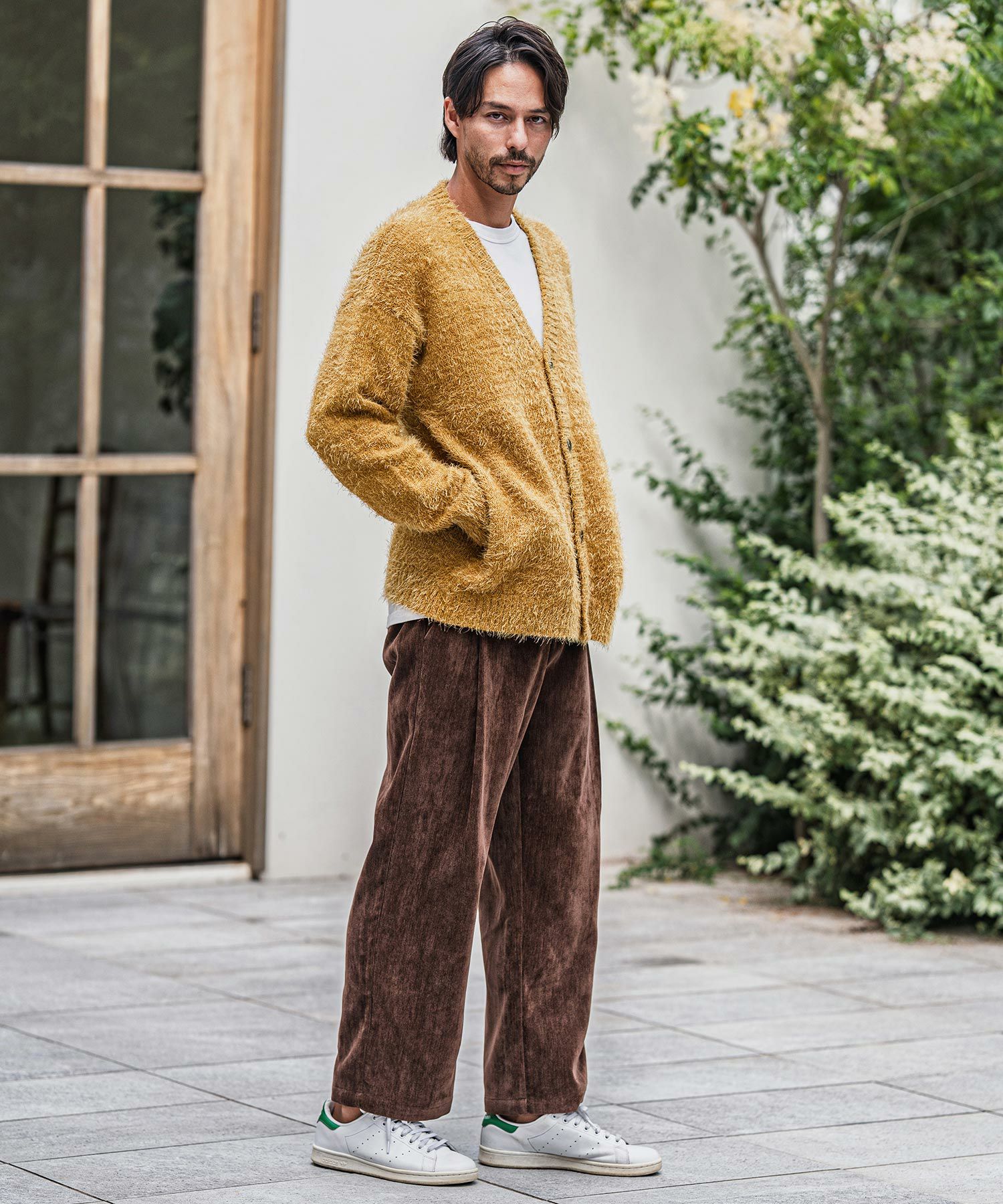 CAMBIO(カンビオ)】Minimal Shaggy Knit Cardigan シャギーニット
