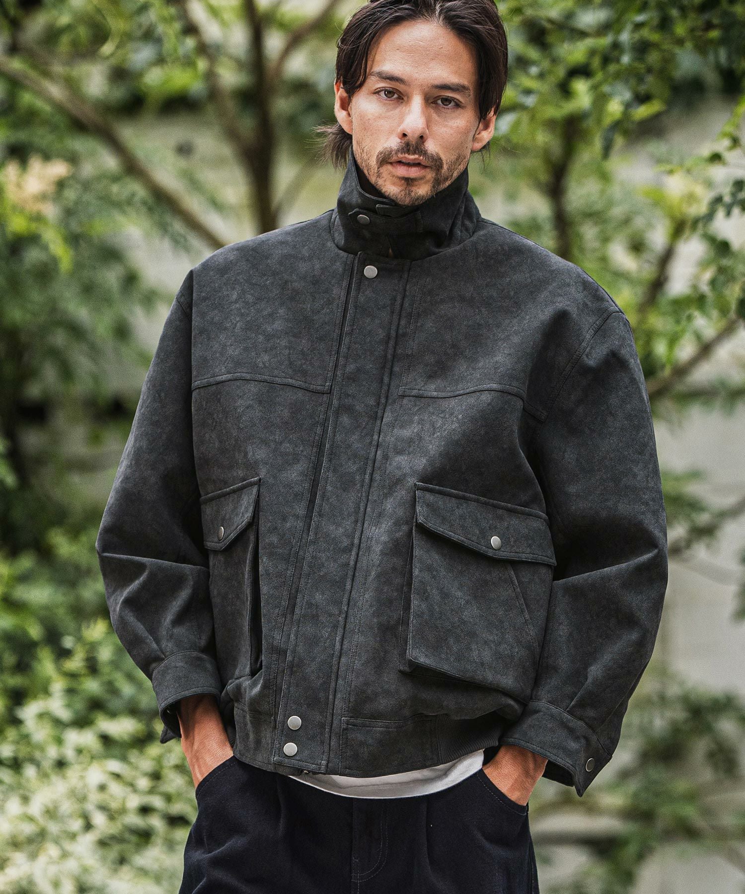 50%OFF【CAMBIO(カンビオ)】A2typeフェイクレザージャケット(BP