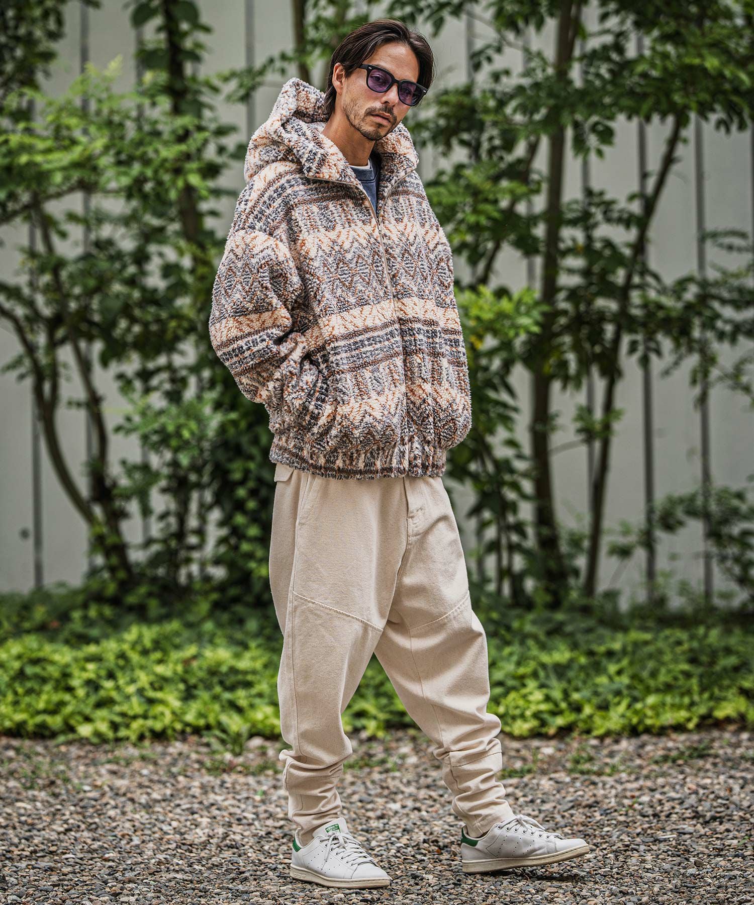 CAMBIO(カンビオ)】バックリブダックサルエルテーパードパンツ