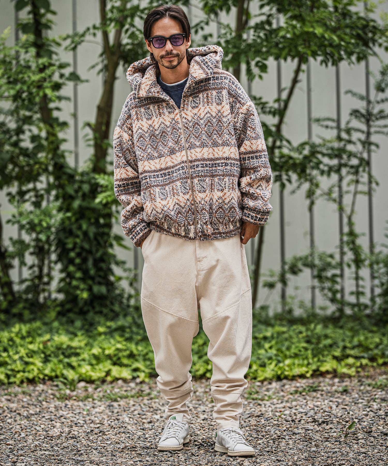 CAMBIO(カンビオ)】バックリブダックサルエルテーパードパンツ