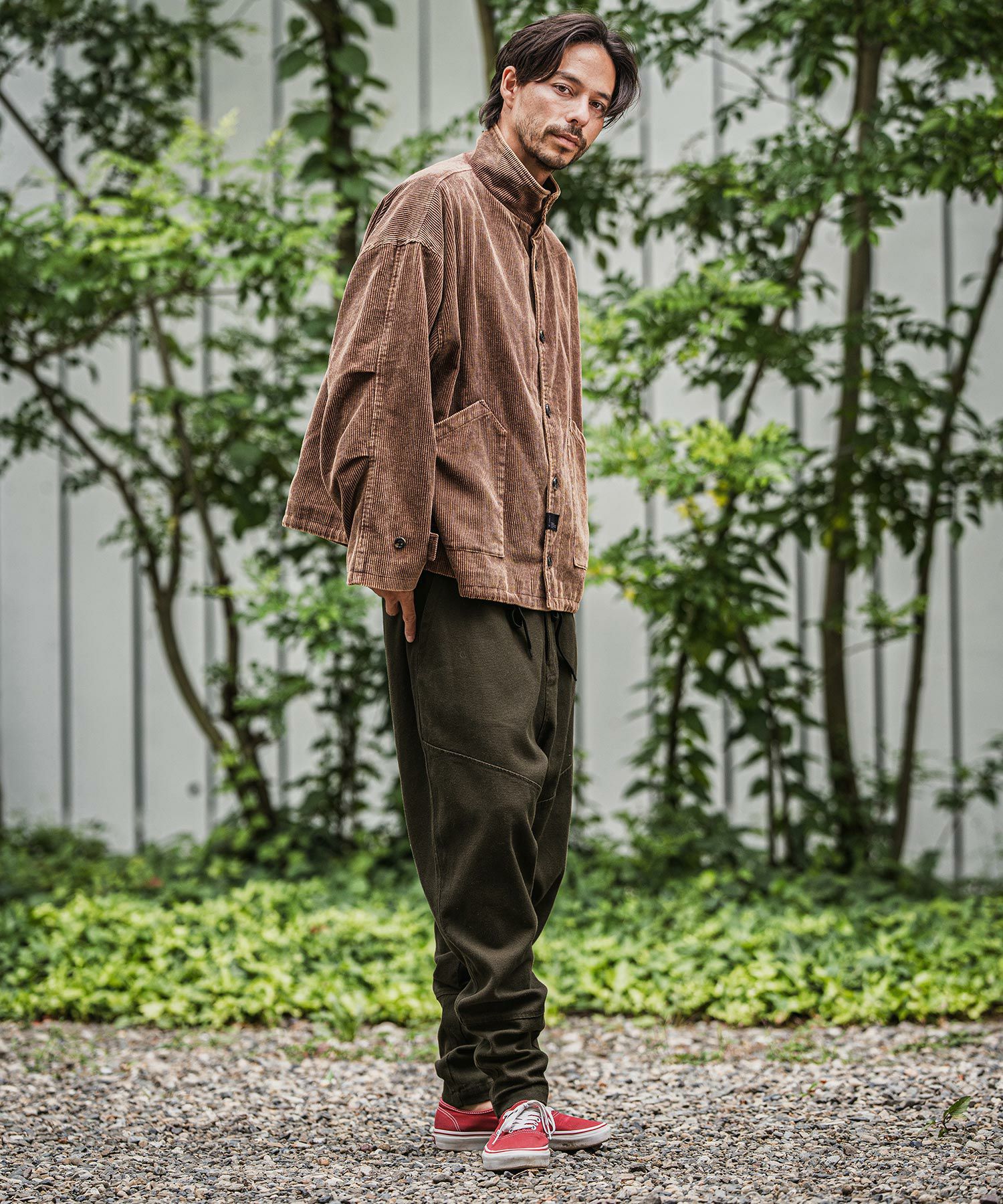 CAMBIO(カンビオ)】バックリブダックサルエルテーパードパンツ