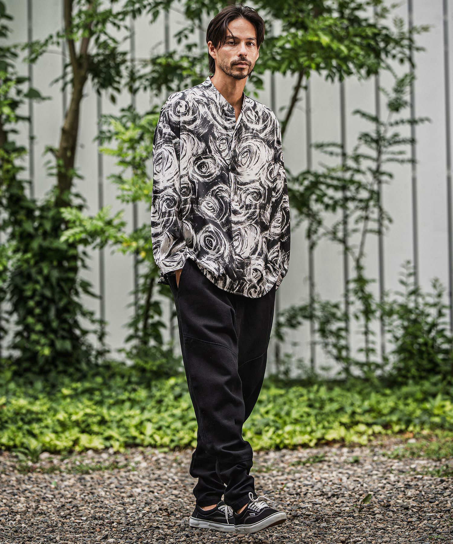 CAMBIO(カンビオ)】バックリブダックサルエルテーパードパンツ