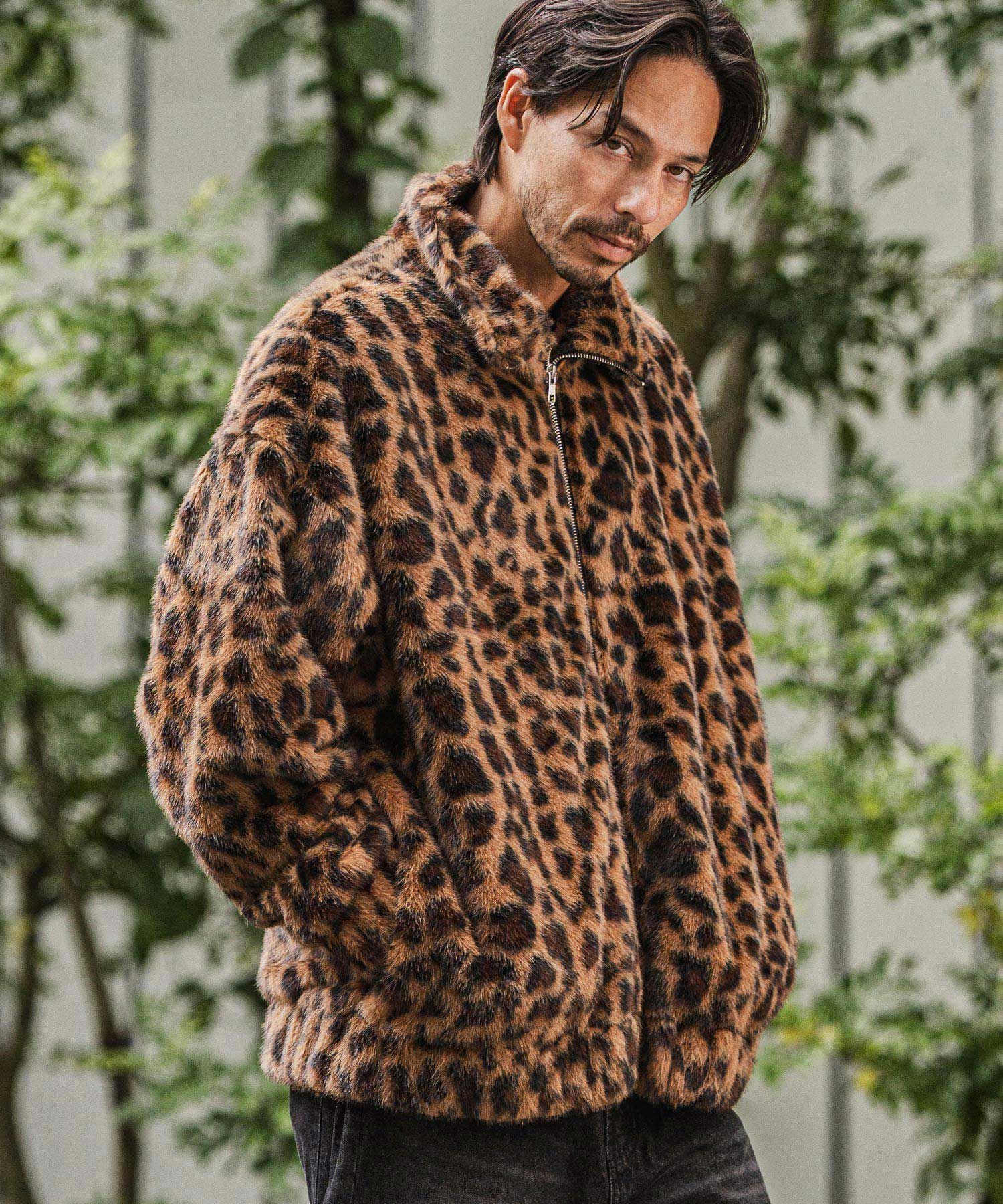 CAMBIO(カンビオ)】Oversized Leopard Fleece Jacket フリース