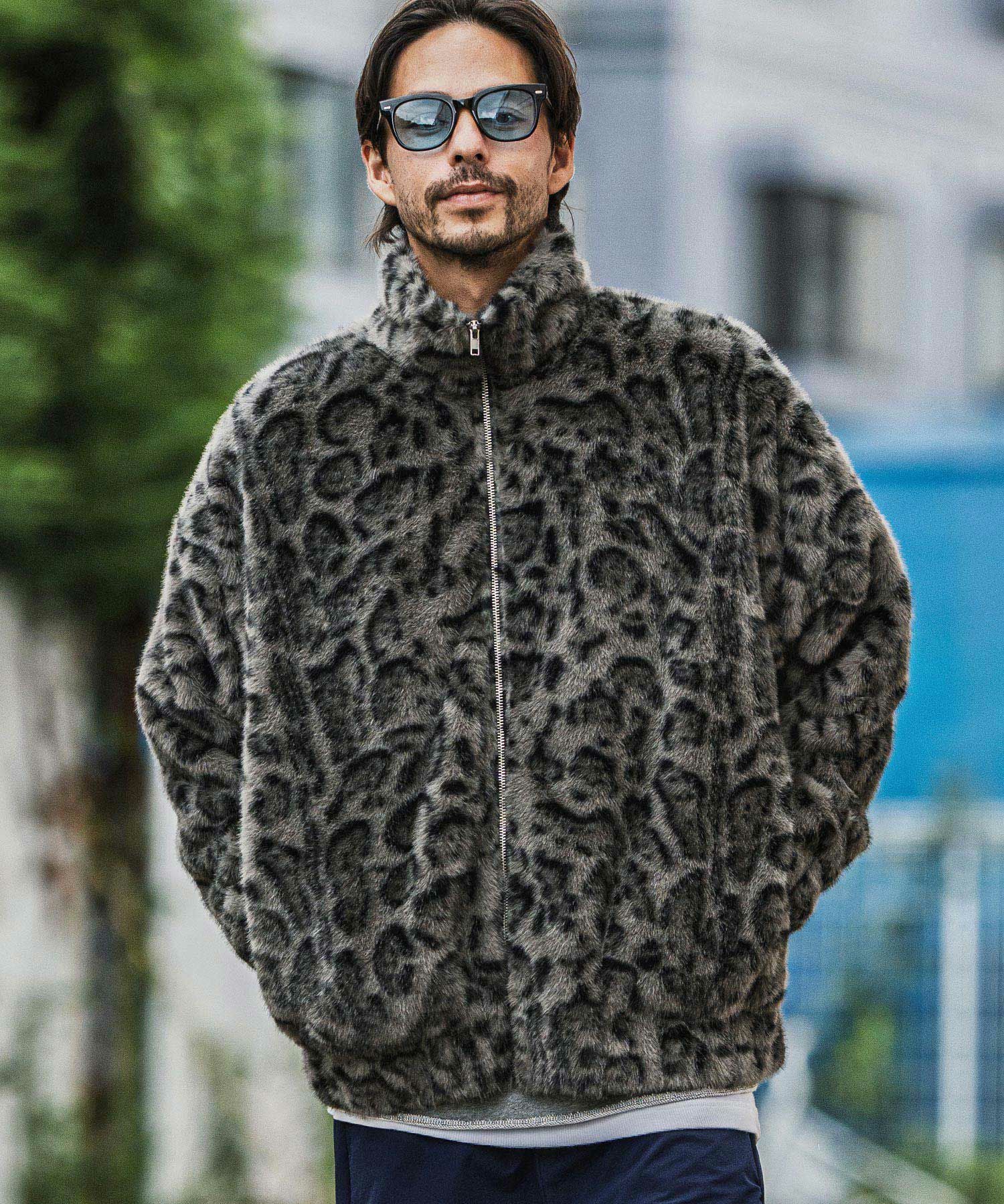 CAMBIO(カンビオ)】Oversized Leopard Fleece Jacket フリース