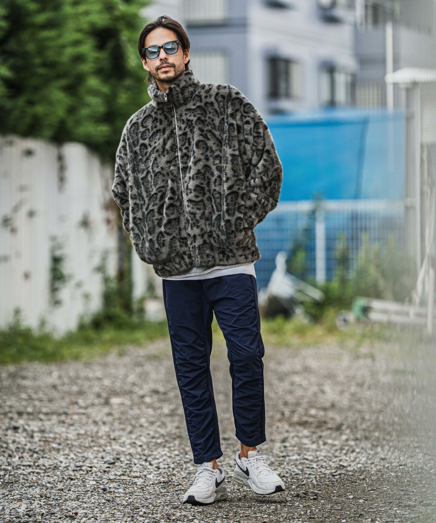 CAMBIO(カンビオ)】Oversized Leopard Fleece Jacket フリース