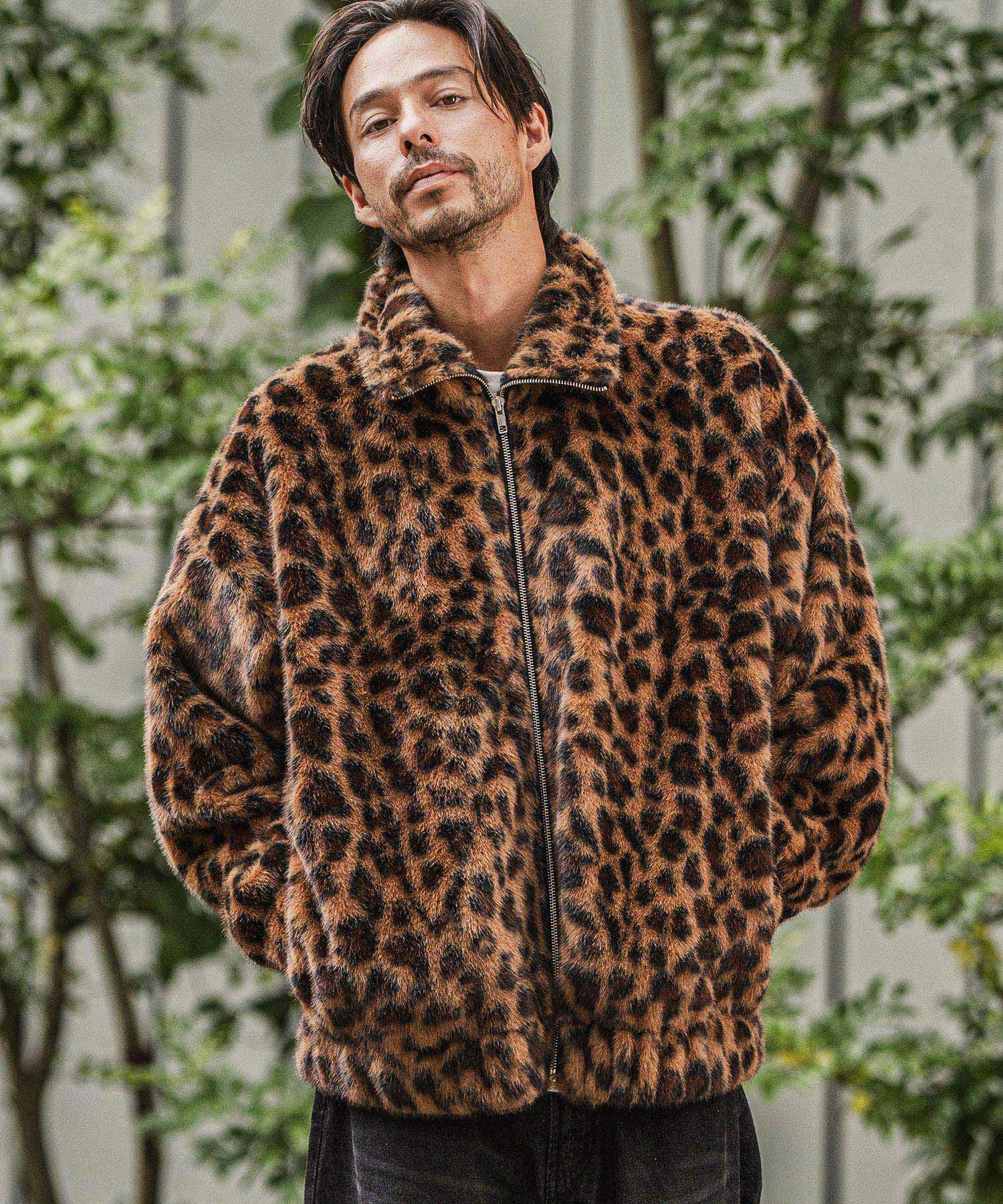 CAMBIO(カンビオ)】Oversized Leopard Fleece Jacket フリース