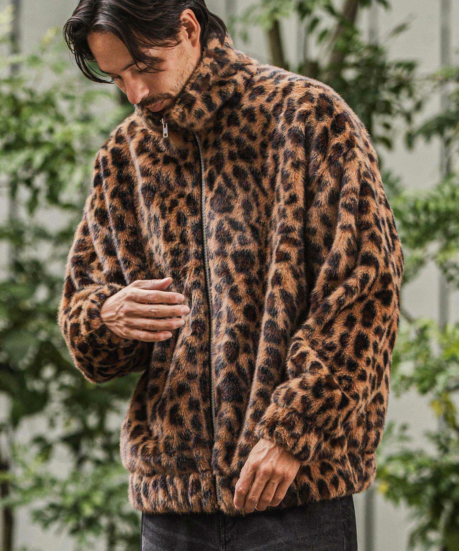 CAMBIO(カンビオ)】Oversized Leopard Fleece Jacket フリース