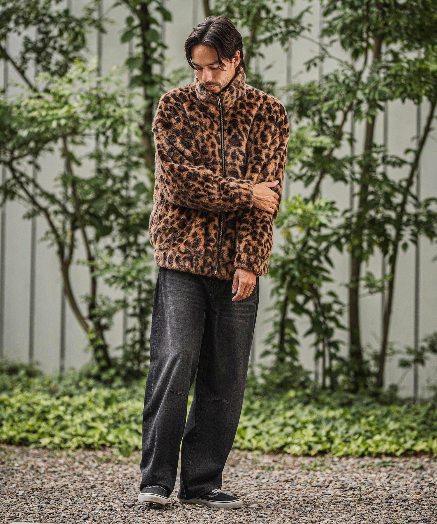 CAMBIO(カンビオ)】Oversized Leopard Fleece Jacket フリース