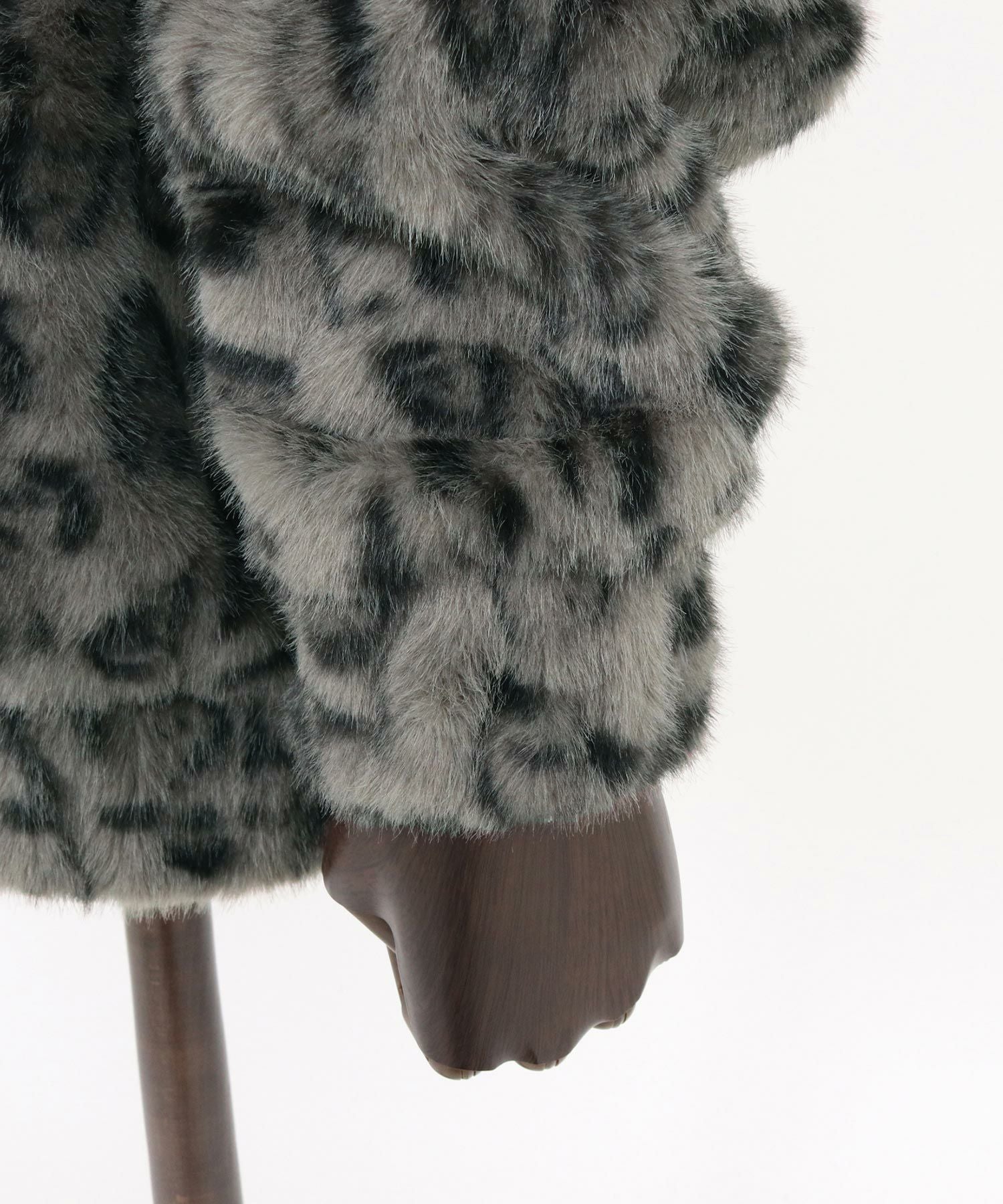 CAMBIO(カンビオ)】Oversized Leopard Fleece Jacket フリース