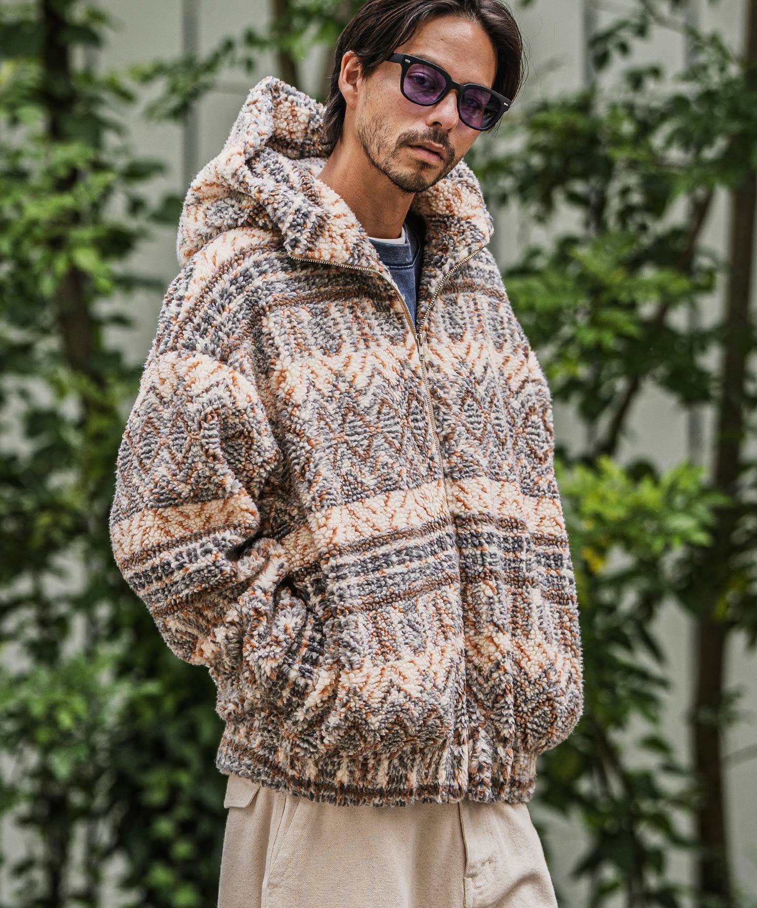 CAMBIO(カンビオ)】Oversized Hooded Boa Jacket ボアジャケット