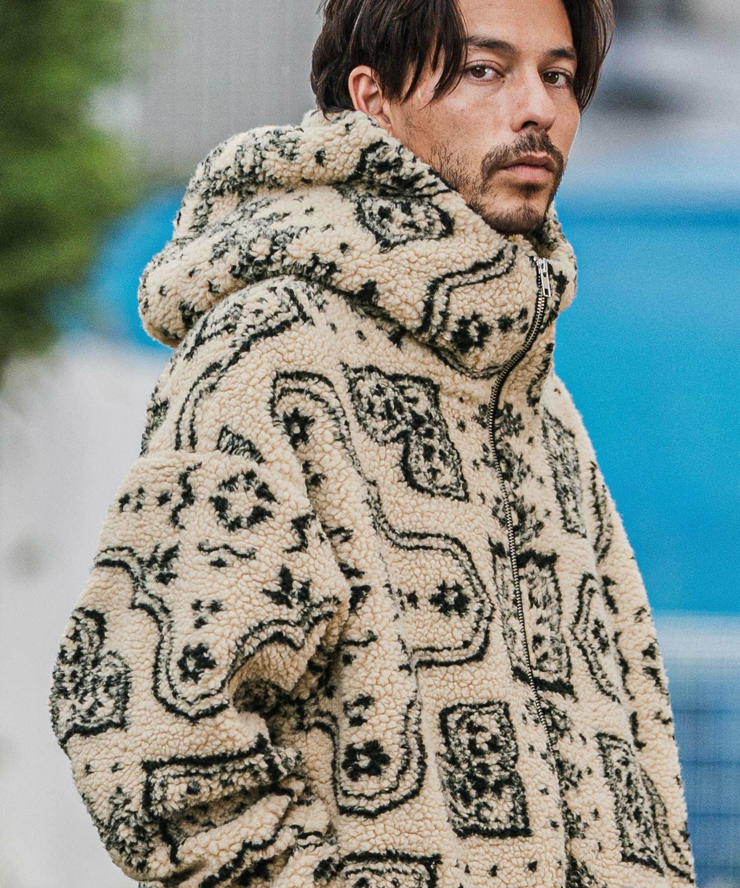 CAMBIO(カンビオ)】Oversized Hooded Boa Jacket ボアジャケット
