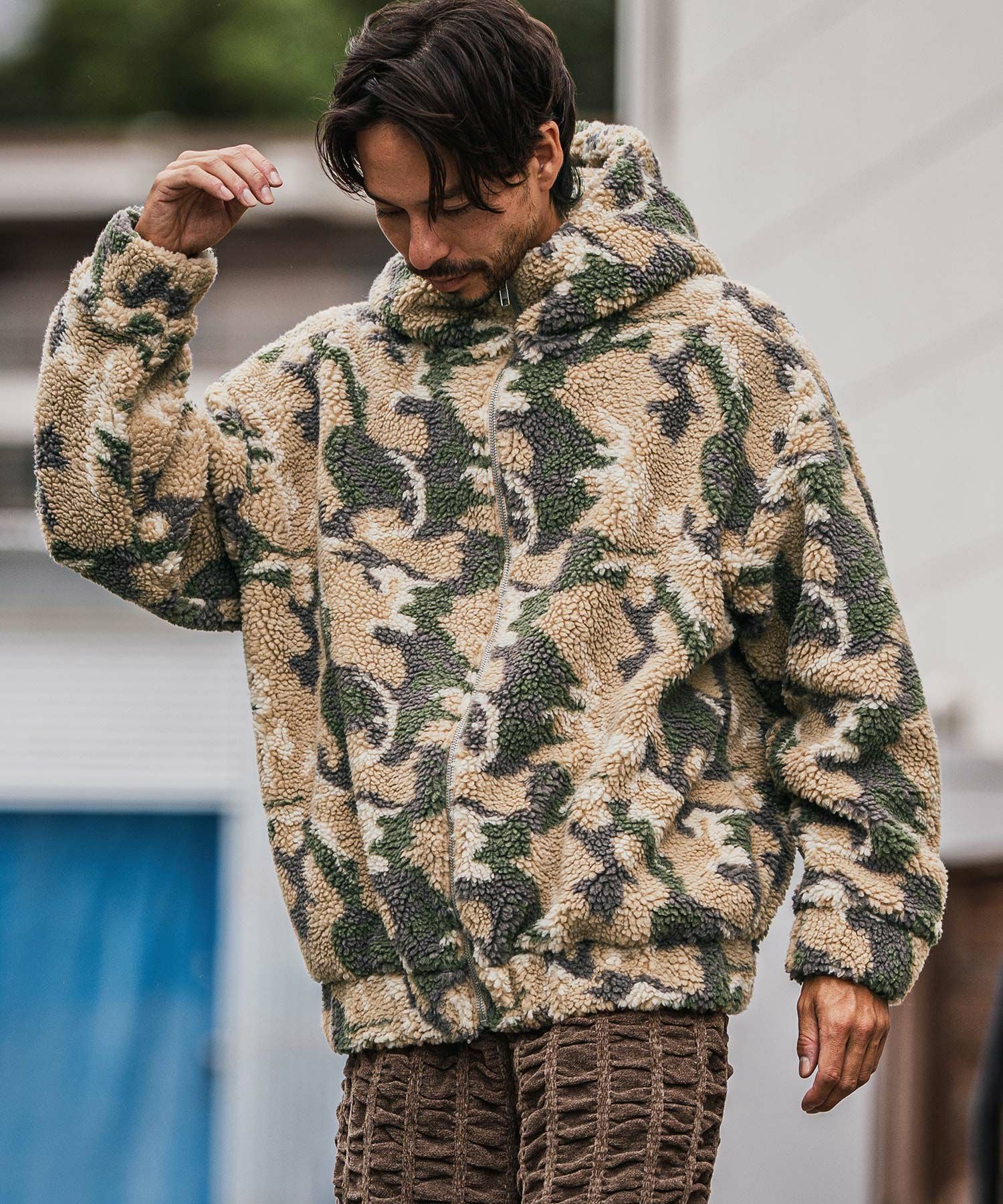CAMBIO(カンビオ)】Oversized Hooded Boa Jacket ボアジャケット