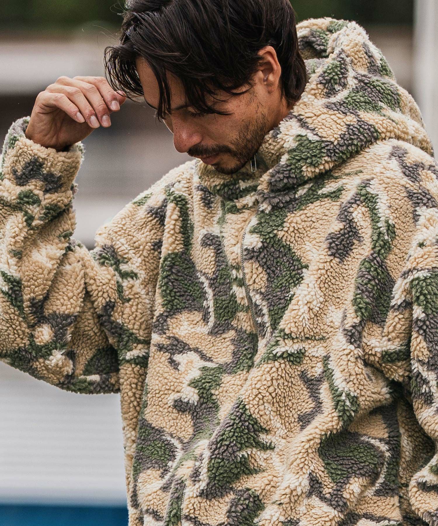 CAMBIO(カンビオ)】Oversized Hooded Boa Jacket ボアジャケット