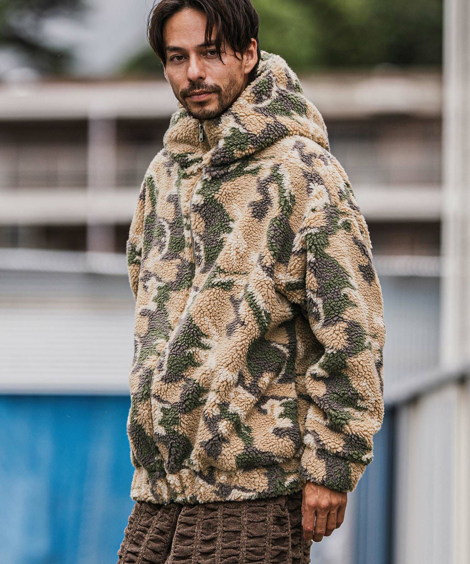 CAMBIO(カンビオ)】Oversized Hooded Boa Jacket ボアジャケット