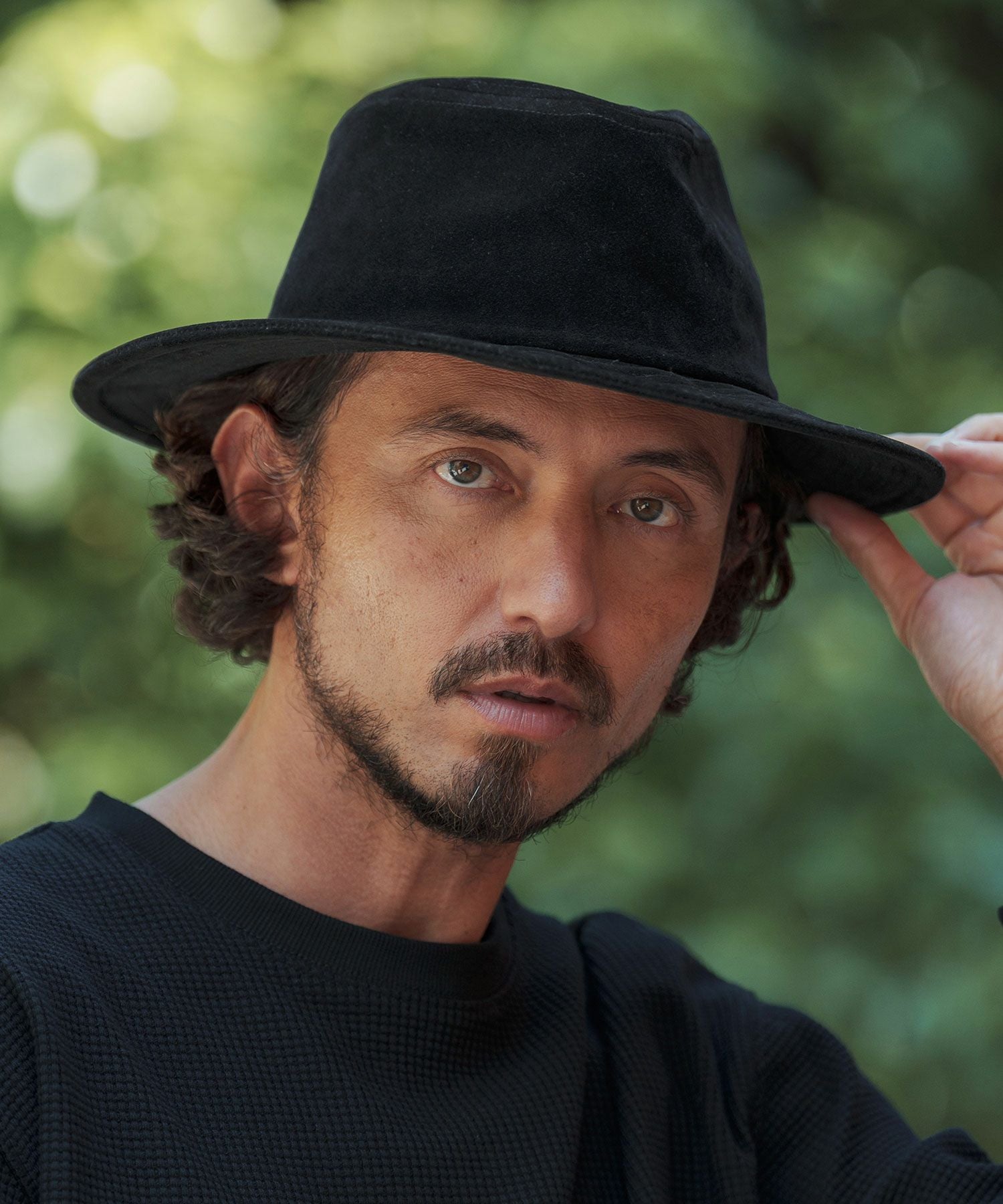 CAMBIO(カンビオ)】Synthetic Roughout Leather Hat レザーハット(NF