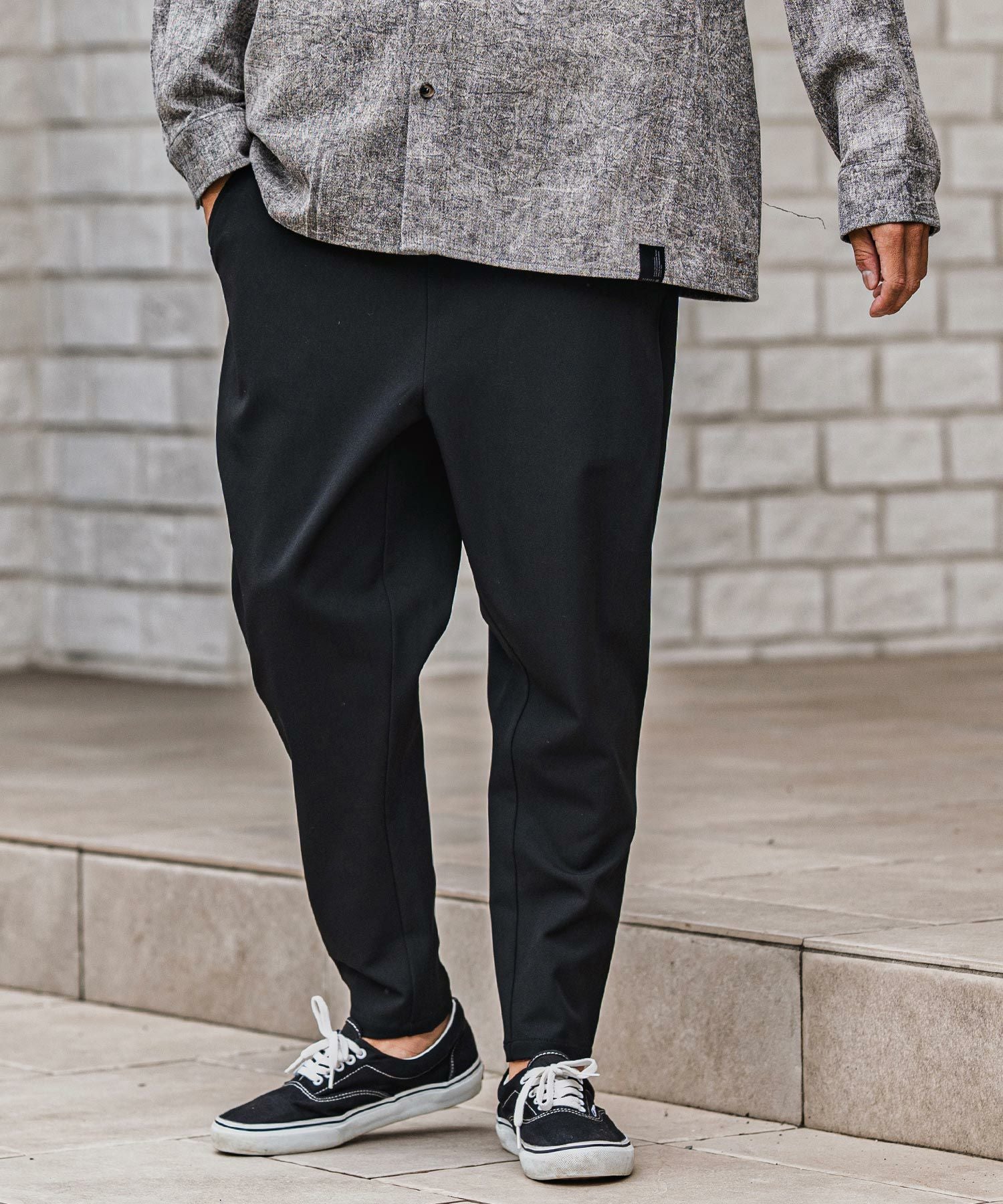 CAMBIO(カンビオ)】Slacks Fabric Tapered Pants テーパードパンツ