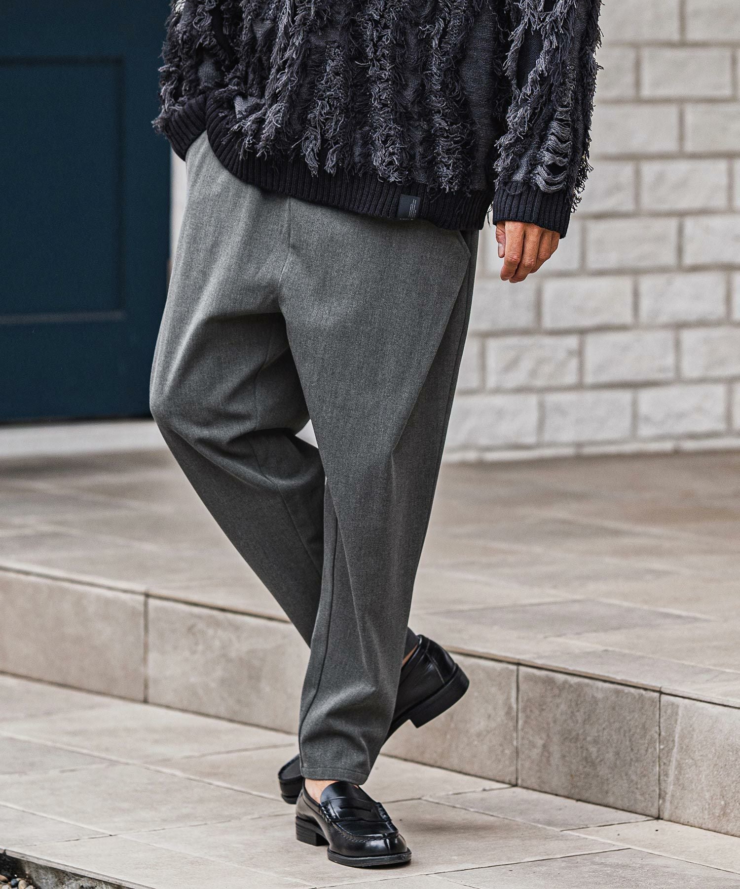 CAMBIO(カンビオ)】Slacks Fabric Tapered Pants テーパードパンツ