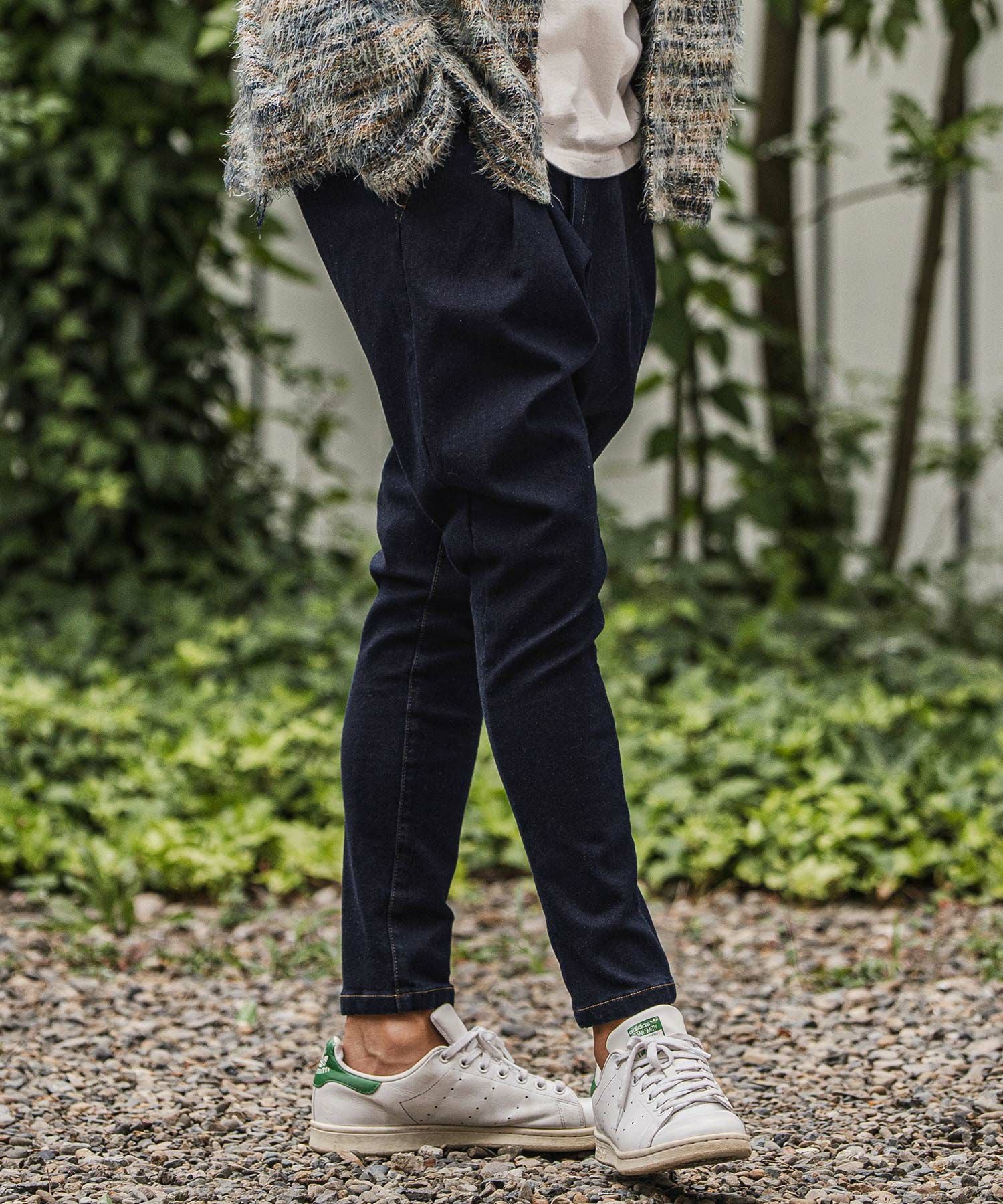CAMBIO(カンビオ)】Lining Fleece Bonding Stretch Denim Pants デニム