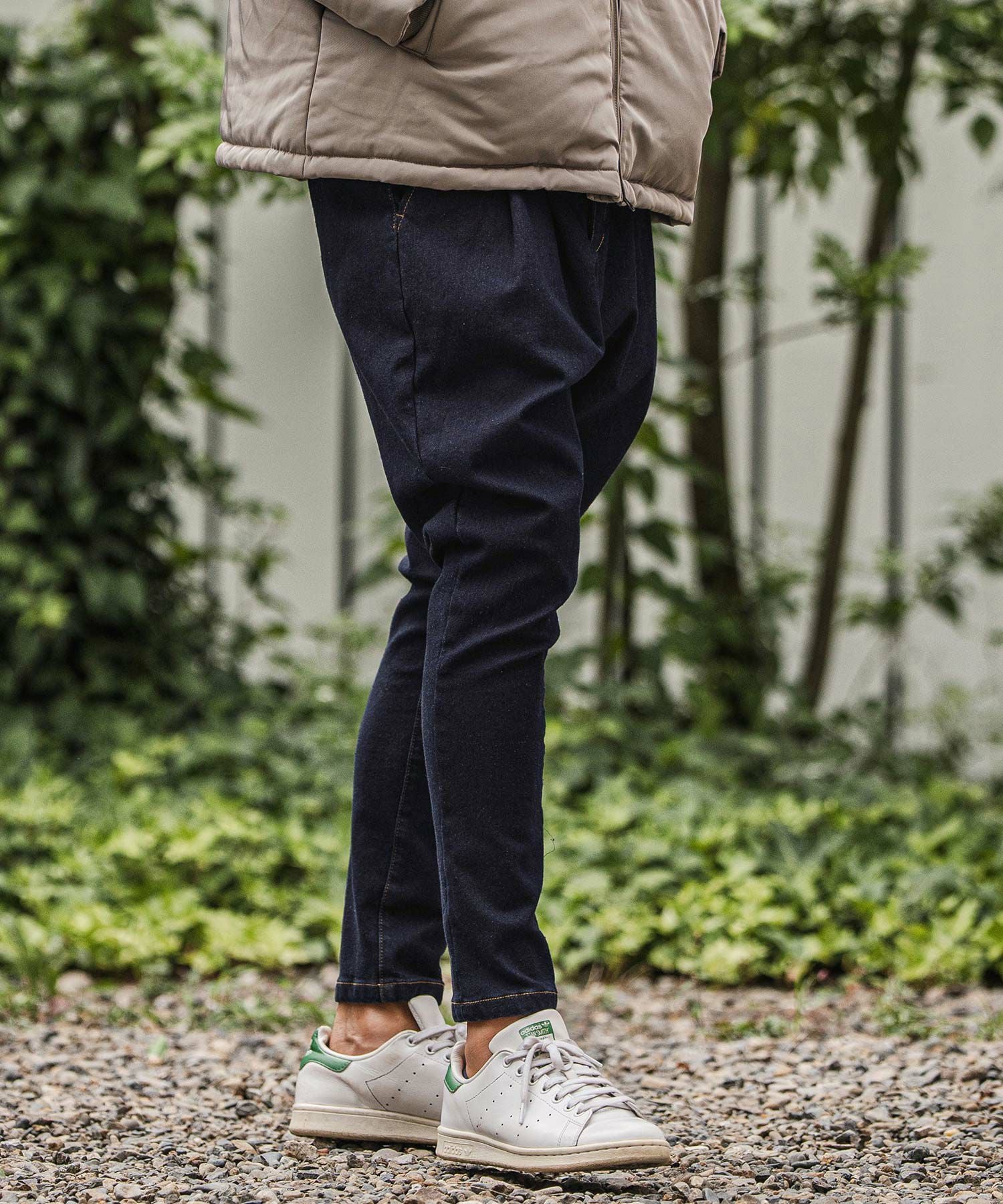 CAMBIO(カンビオ)】Lining Fleece Bonding Stretch Denim Pants デニム