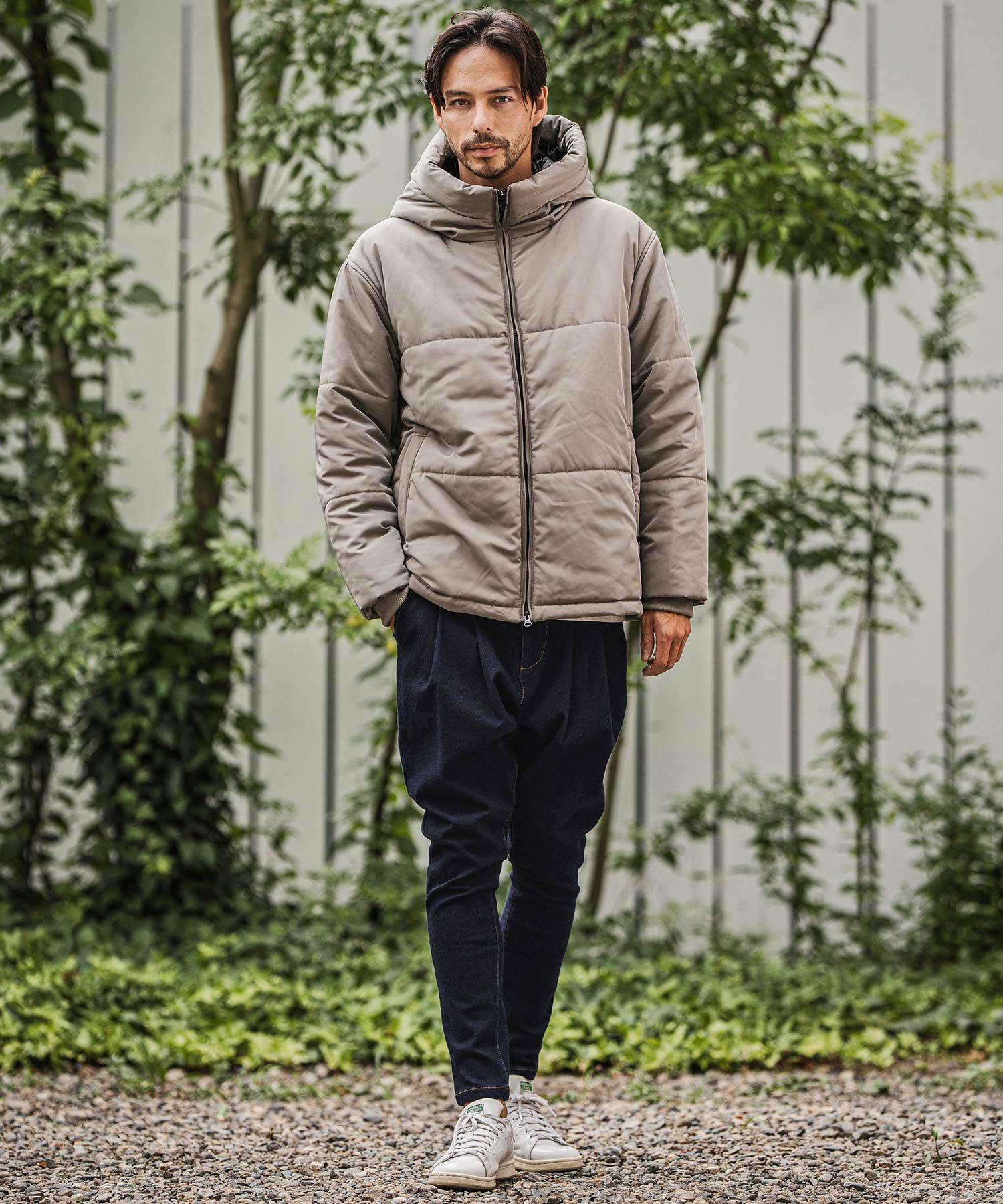 CAMBIO(カンビオ)】Lining Fleece Bonding Stretch Denim Pants デニム