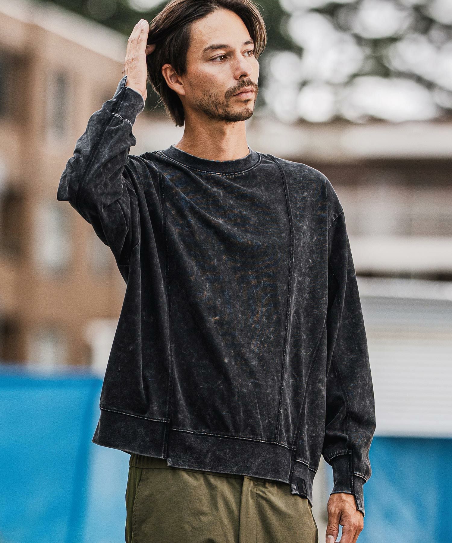 CAMBIO(カンビオ)】バックリブダックサルエルテーパードパンツ