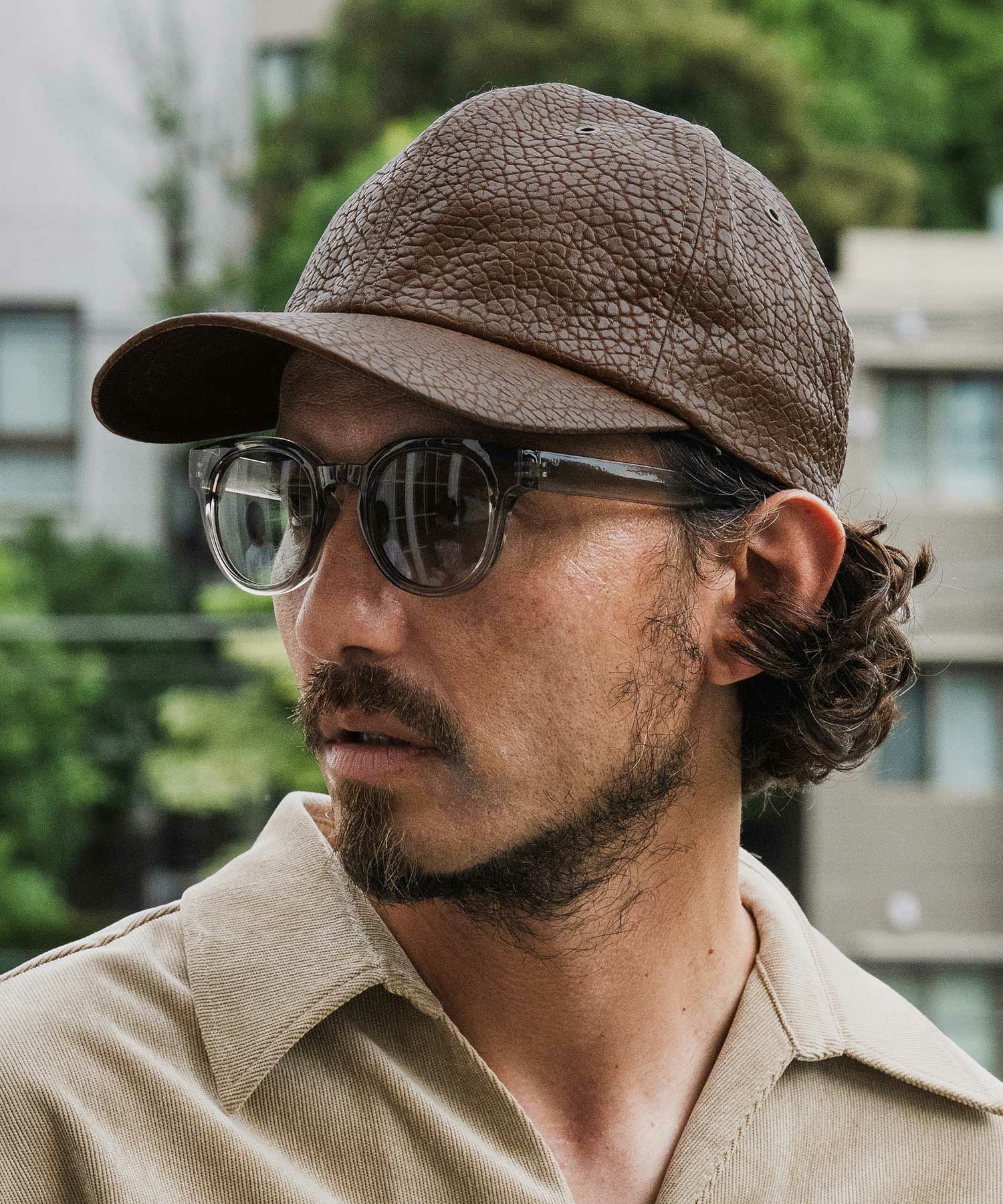 帽子 Tomchan1028 CAMBIO(カンビオ)】Distressed Synthetic Leather Cap キャップ(NF-252