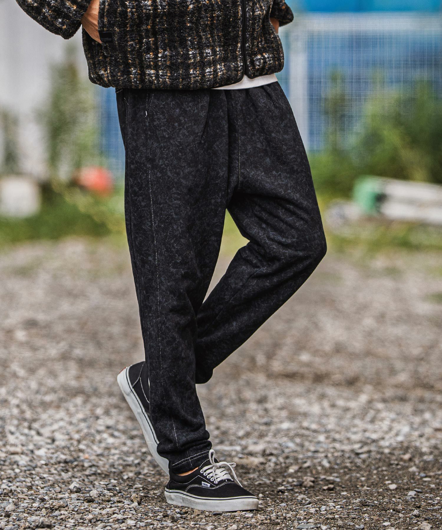 CAMBIO(カンビオ)】Used Like Print Sweat Tuck Pants スウェット
