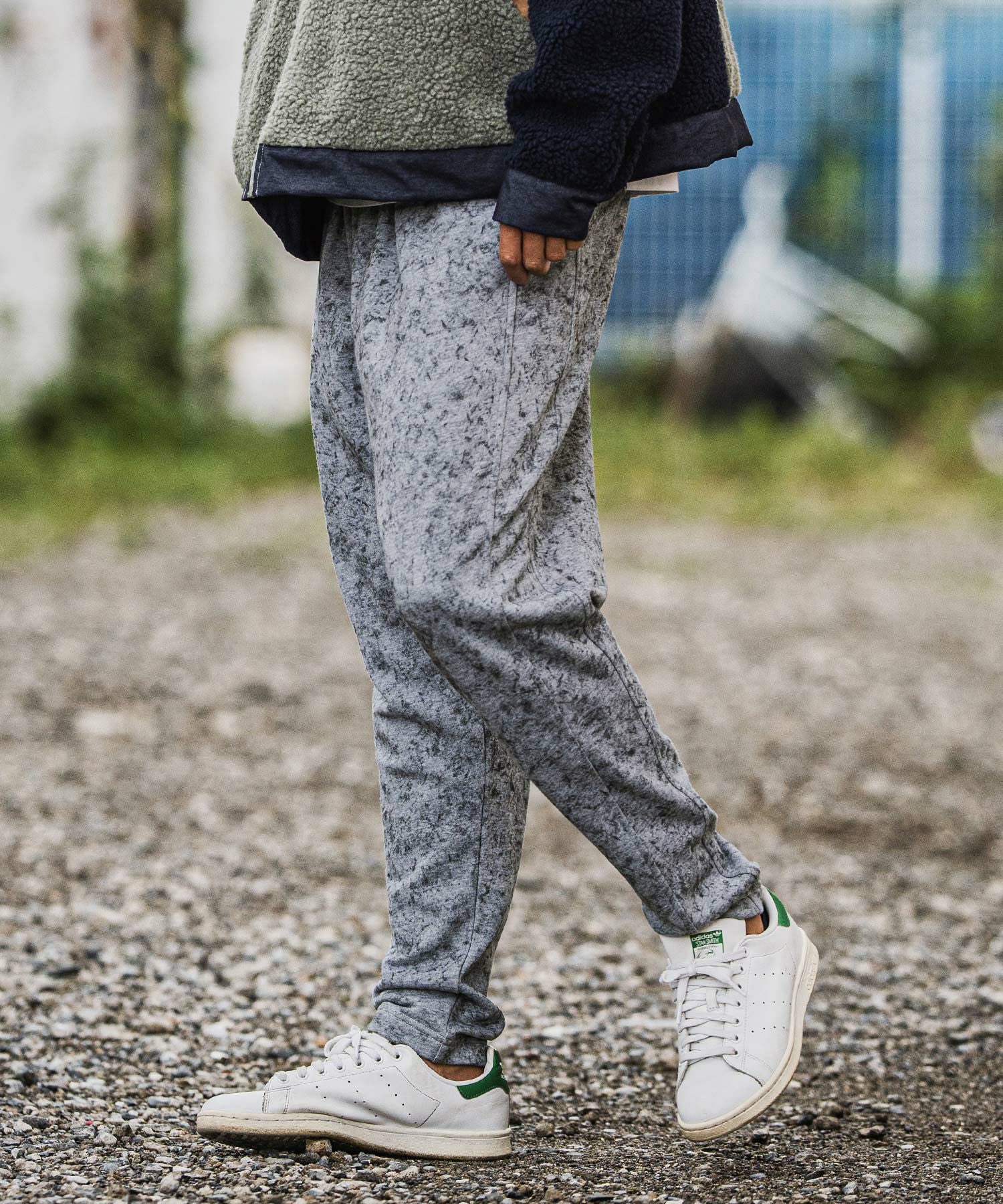 CAMBIO(カンビオ)】Used Like Print Sweat Tuck Pants スウェット