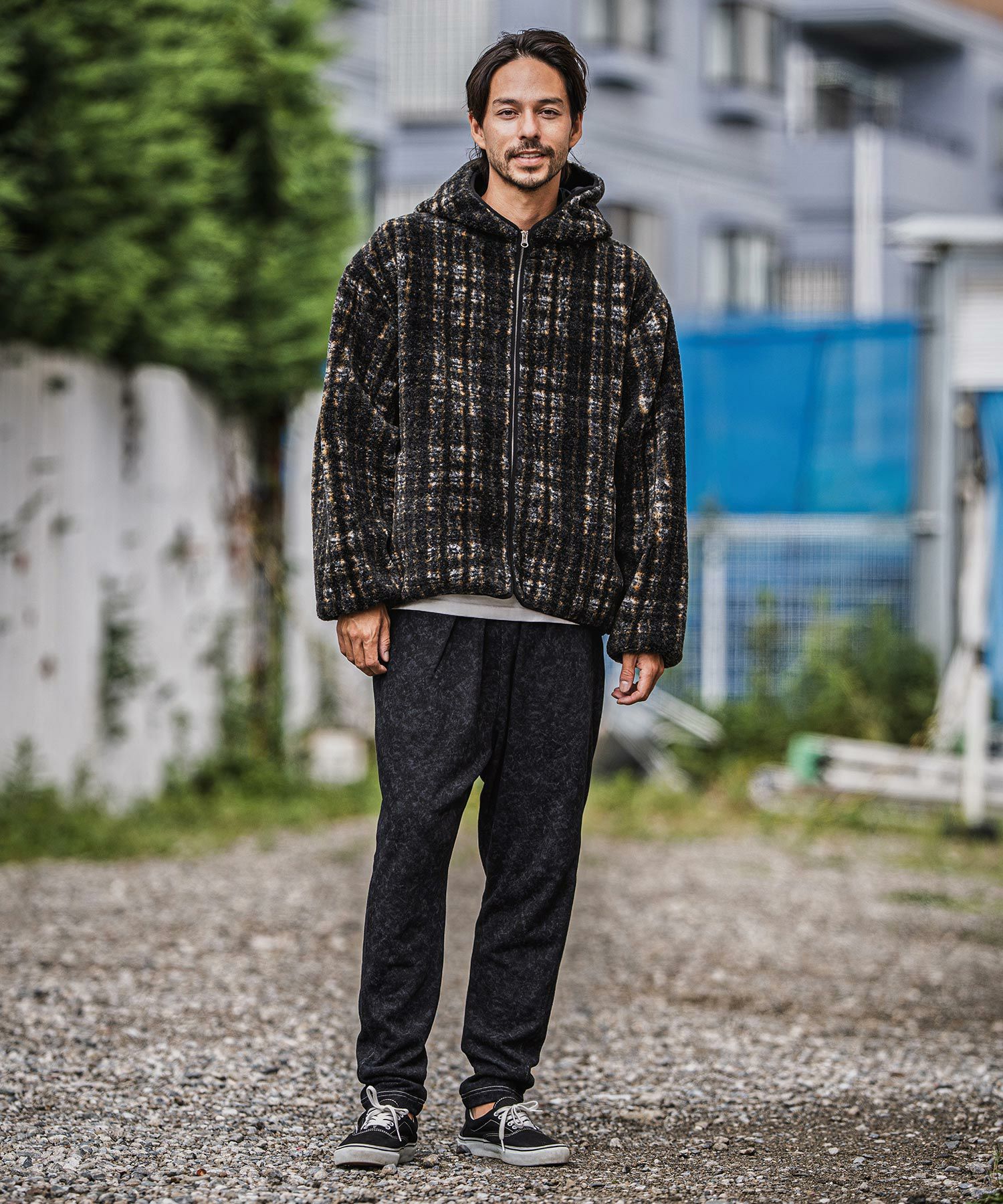 CAMBIO(カンビオ)】Used Like Print Sweat Tuck Pants スウェット