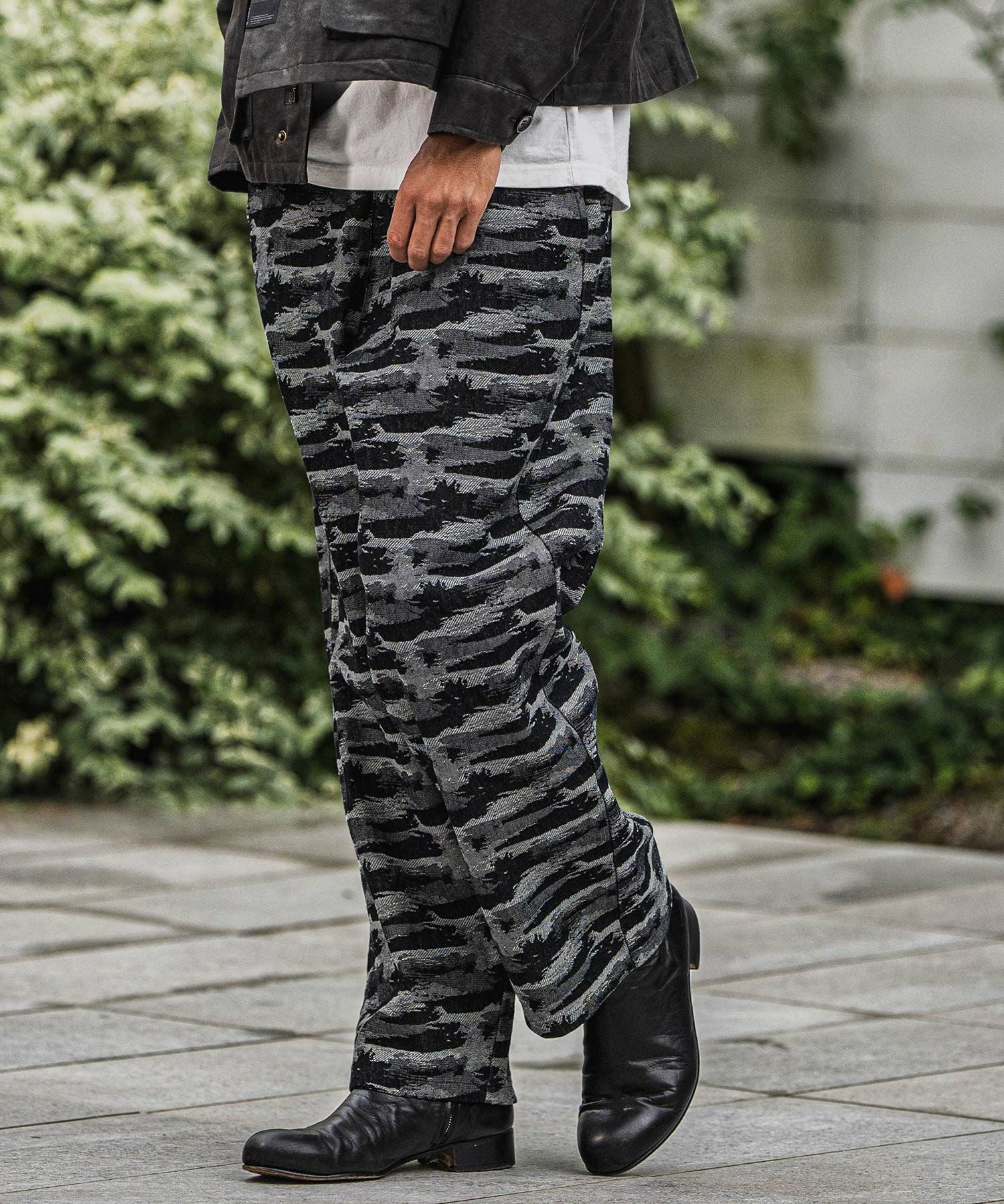 50%OFF【CAMBIO(カンビオ)】Three Dimensional Jacquard Denim Wide