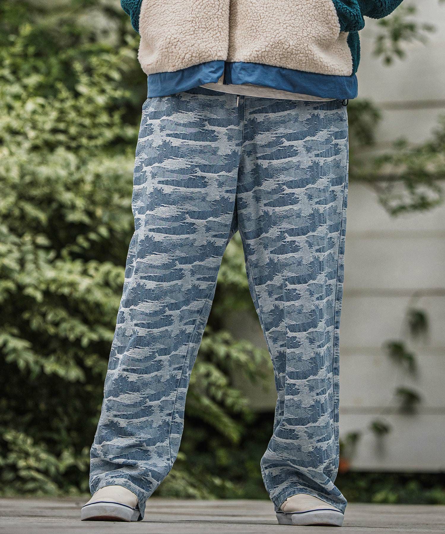 50%OFF【CAMBIO(カンビオ)】Three Dimensional Jacquard Denim Wide