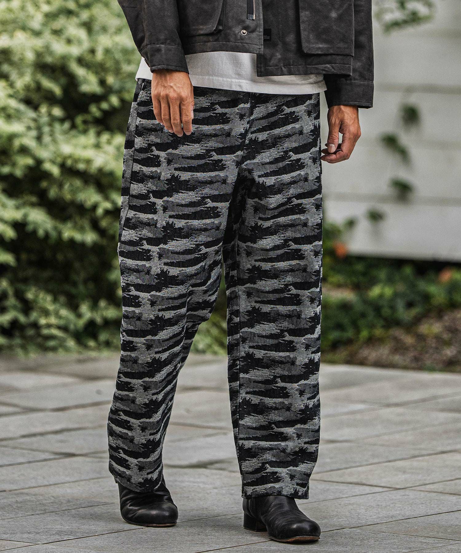 50%OFF【CAMBIO(カンビオ)】Three Dimensional Jacquard Denim Wide