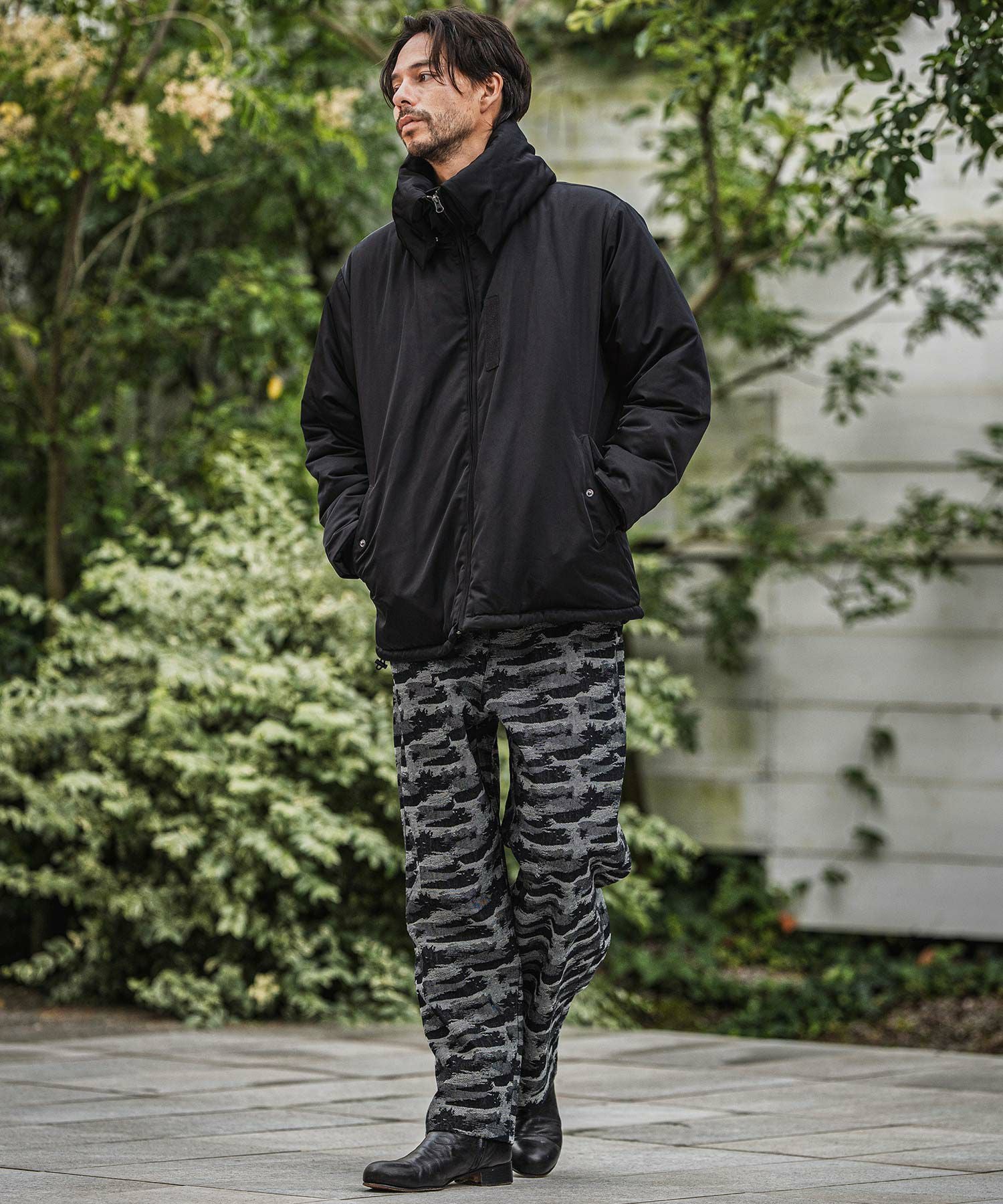 50%OFF【CAMBIO(カンビオ)】Three Dimensional Jacquard Denim Wide