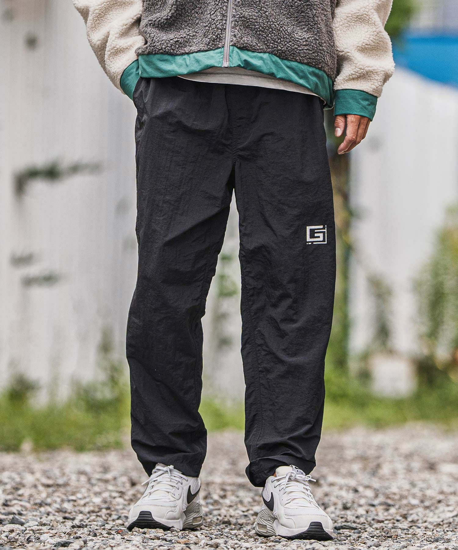 CAMBIO(カンビオ)】Nylon Taffeta Letter Print Pants ナイロンパンツ