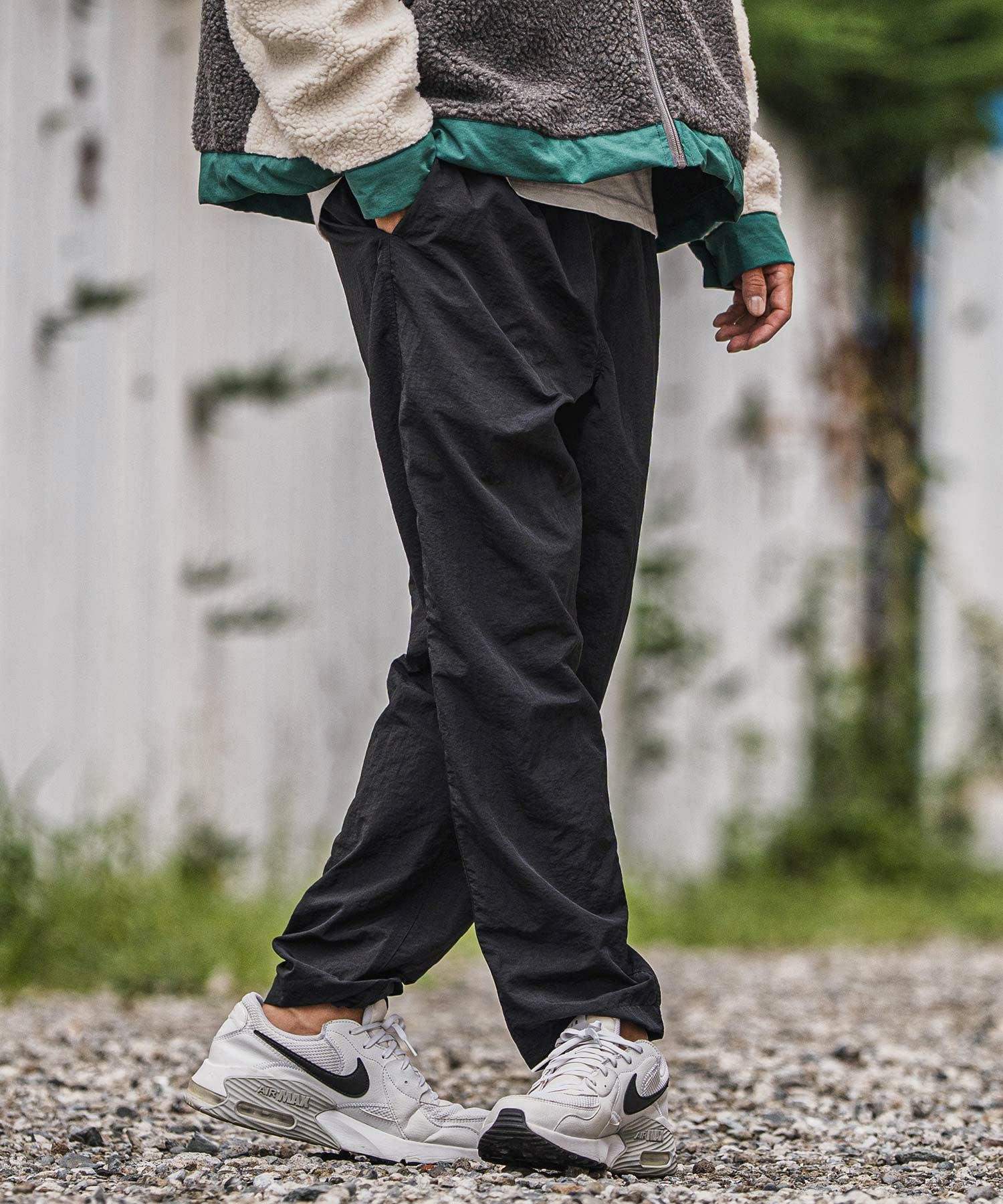 CAMBIO(カンビオ)】Nylon Taffeta Letter Print Pants ナイロンパンツ