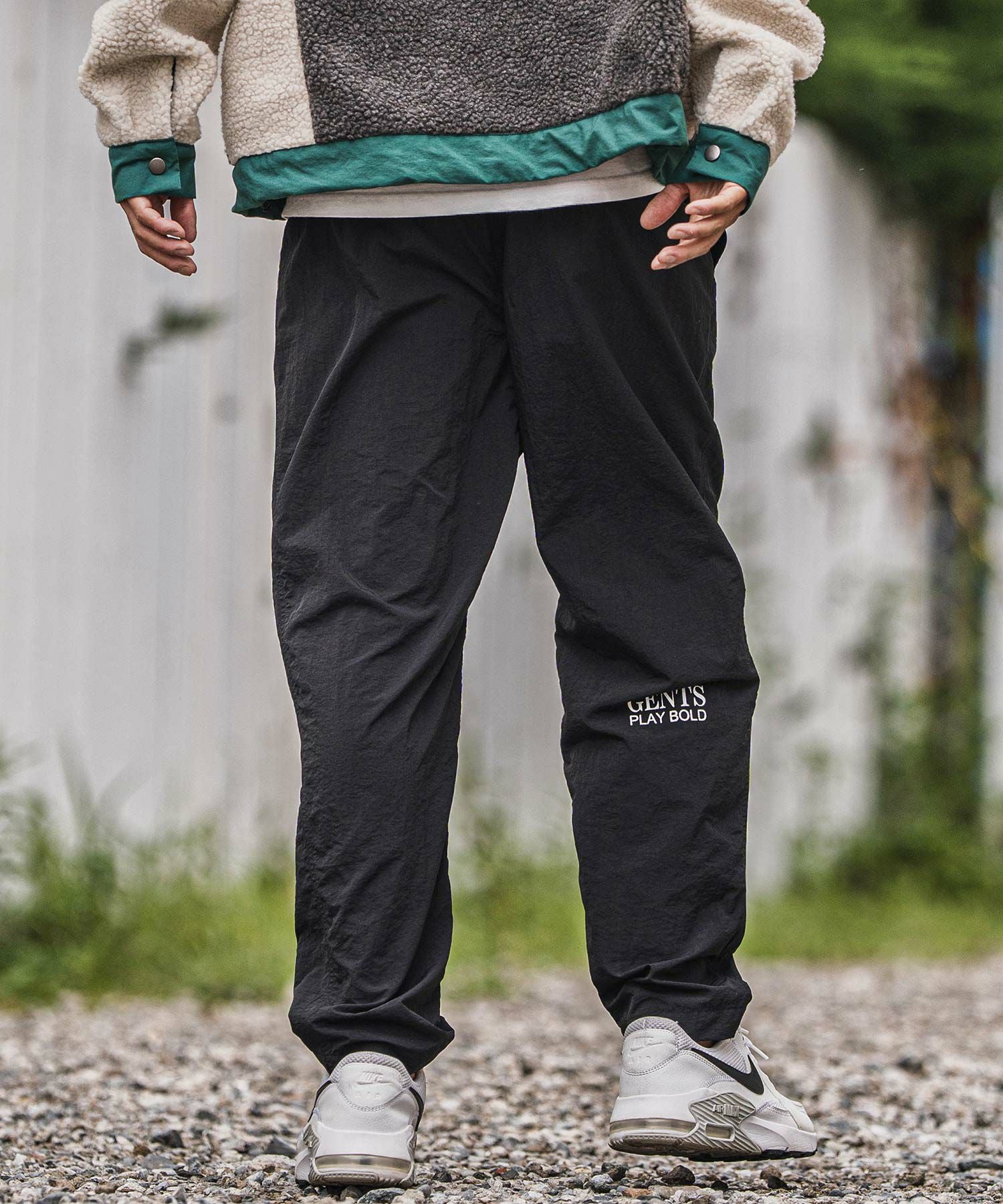 CAMBIO(カンビオ)】Nylon Taffeta Letter Print Pants ナイロンパンツ