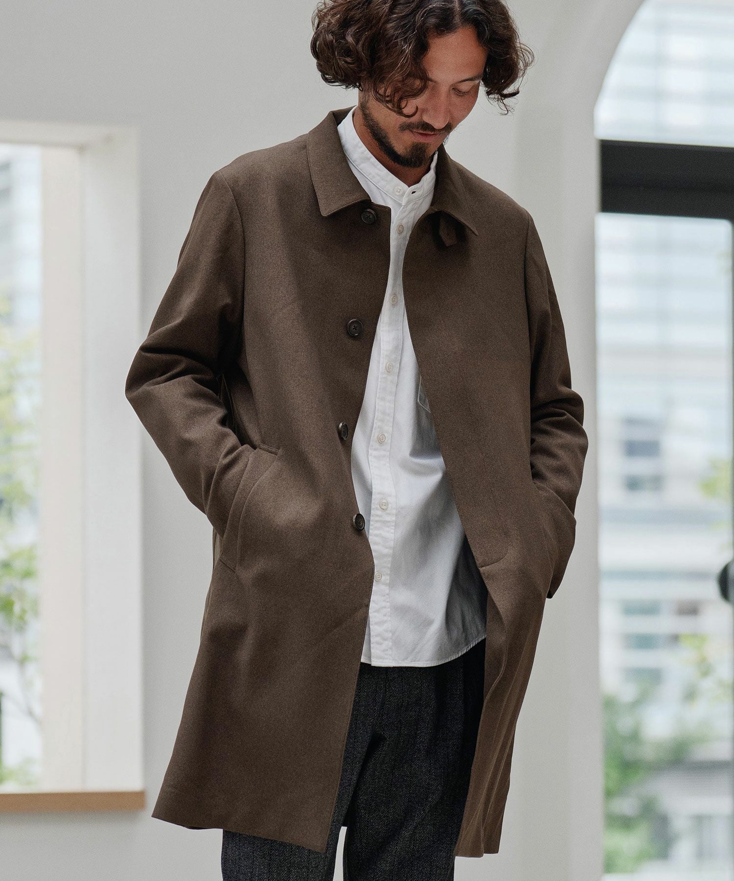 CALL&RESPONSE　スーパーストレッチ スタンドカラーコート CAMBIO｜mj10892-ステンカラーコート-スーパーストレッチ | Rakuten