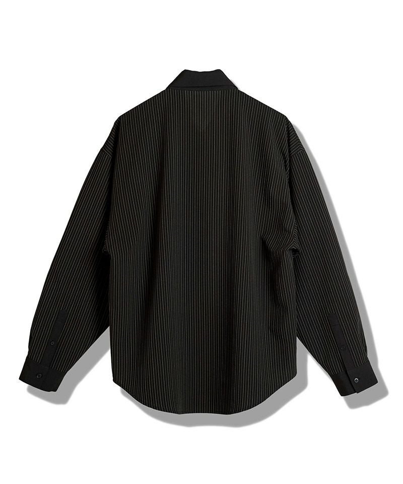 30%OFF【NO ID.(ノーアイディー)】ﾈｸﾀｲ付ﾈｯｸｷﾞｬｻﾞｰBIG-SH シャツ