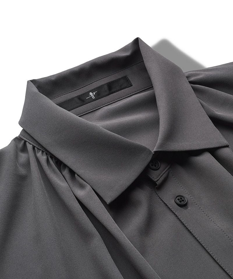 30%OFF【NO ID.(ノーアイディー)】ﾈｸﾀｲ付ﾈｯｸｷﾞｬｻﾞｰBIG-SH シャツ