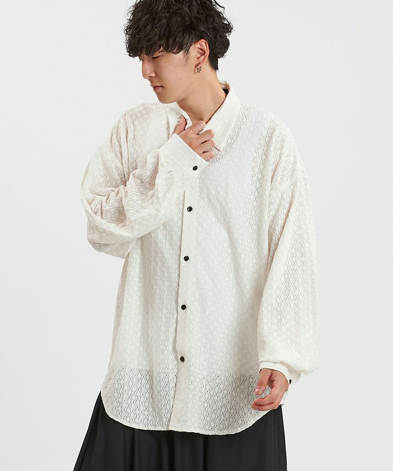 50%OFF【NO ID.(ノーアイディー)】シアーJQ BIG-SH シャツ(457006-287S 50%OFF【NO ID.(ノーアイディー)】シアーJQ BIG-SH シャツ(457006-287S