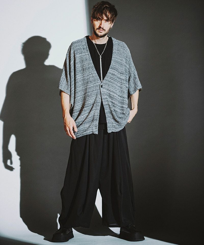 50%OFF【NO ID.(ノーアイディー)】2WAYﾄﾞﾙﾏﾝｽﾘｰﾌﾞﾆｯﾄC-D カーディガン