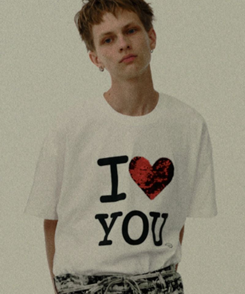 50%OFF【DISCOVERED(ディスカバード)】I LOVE＆HATE SEQUINS DAMAGE