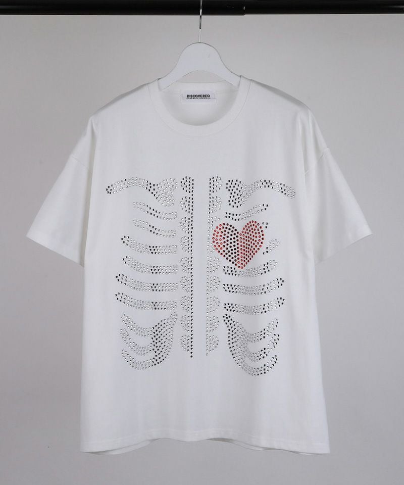 DISCOVERED(ディスカバード)】HOTFIX BONE&HEART TEE Tシャツ(DC-SS26