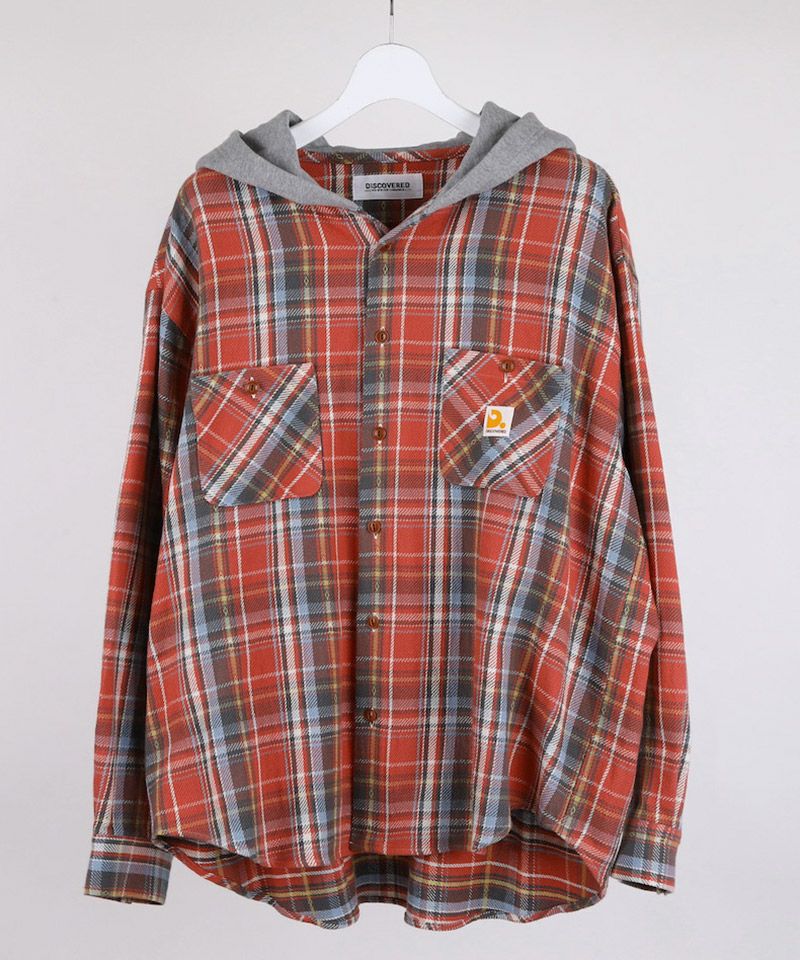 50%OFF【DISCOVERED(ディスカバード)】DEVILS HOODIE CHECK SHIRTS